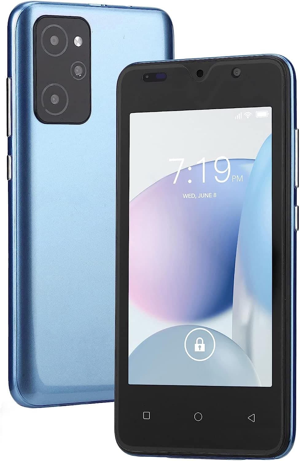 4.66 Inch Ultra Long Standby Dual Card Dual Standby 2GB RAM 2MP Front Camera 3 Card Mobile Phone (Color : Light Blue)