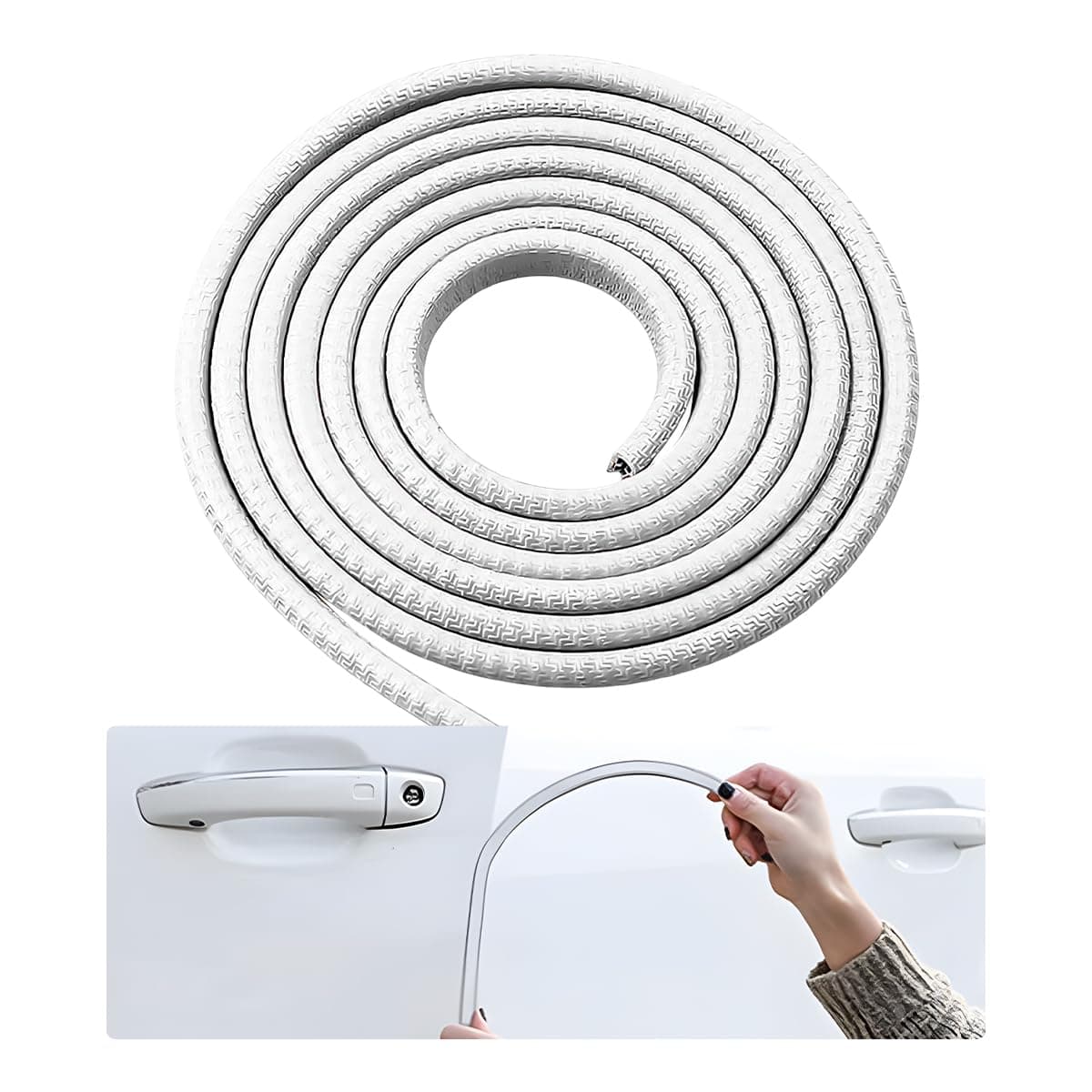 32.8Ft(10M) Car Door Edge Guards, U-Shaped No Glue Automotive Edge Trim Seal Protector Molding, Universal Vehicle Door Entry Guard Protective Strip, Exterior Car Accessories