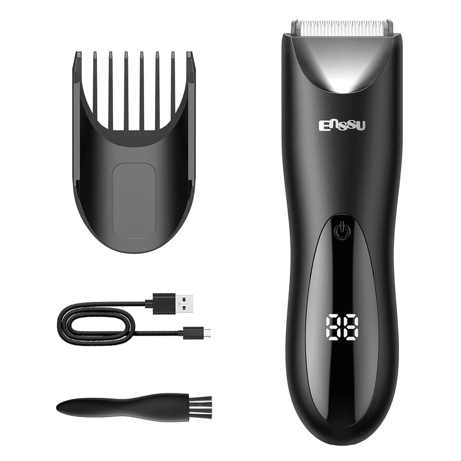 مقصات حلاقة الشعر للرجال، مقصات حلاقة محترفة بدون سلك للقبّاص بشحن Type-C، مجموعة حلاقة شعر كهربائية مقاومة للماء للبالغين