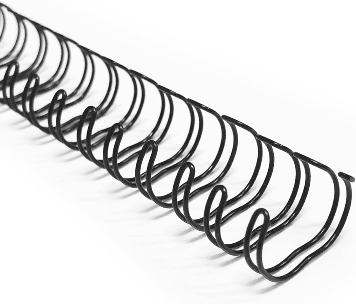 100 Pack Double Loop Wire Binding Spines, 7/16 Inch Diameter, 3:1 Pitch,32-Loop, Black, 80 Sheets Capacity, Letter Size