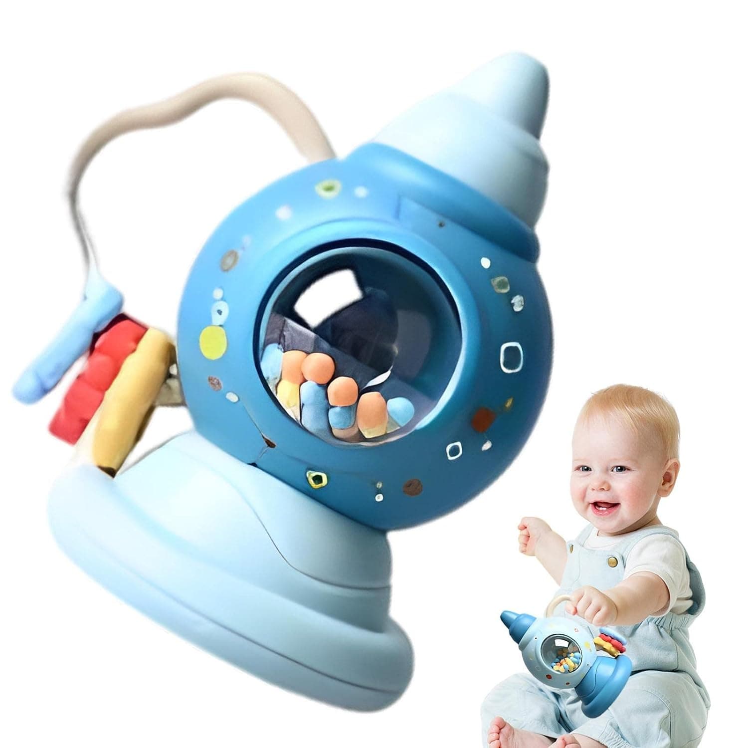 Infant Shaker Toy | Infant Rattles 0-6 Months | Newborn Toys Infant Sensory Learning Toys with Teether Sound Musical Instrument Type