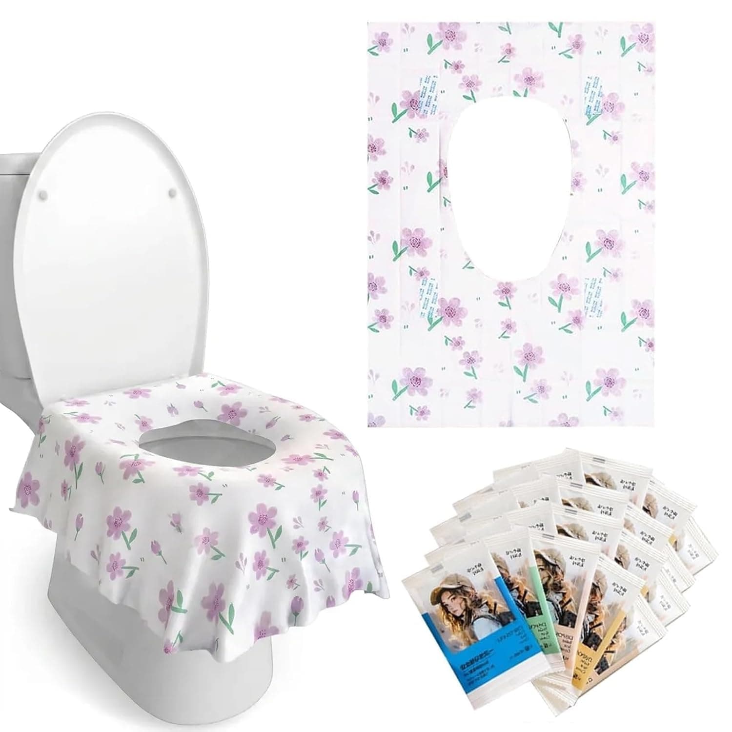 ToolHouse Disposable Toilet Seat Covers – 20 Pack Individually Wrapped, Waterproof & Non-Slip Travel Essential for Adults & Kids – Portable for Public Restroom, Airplane, Camping, Potty Training