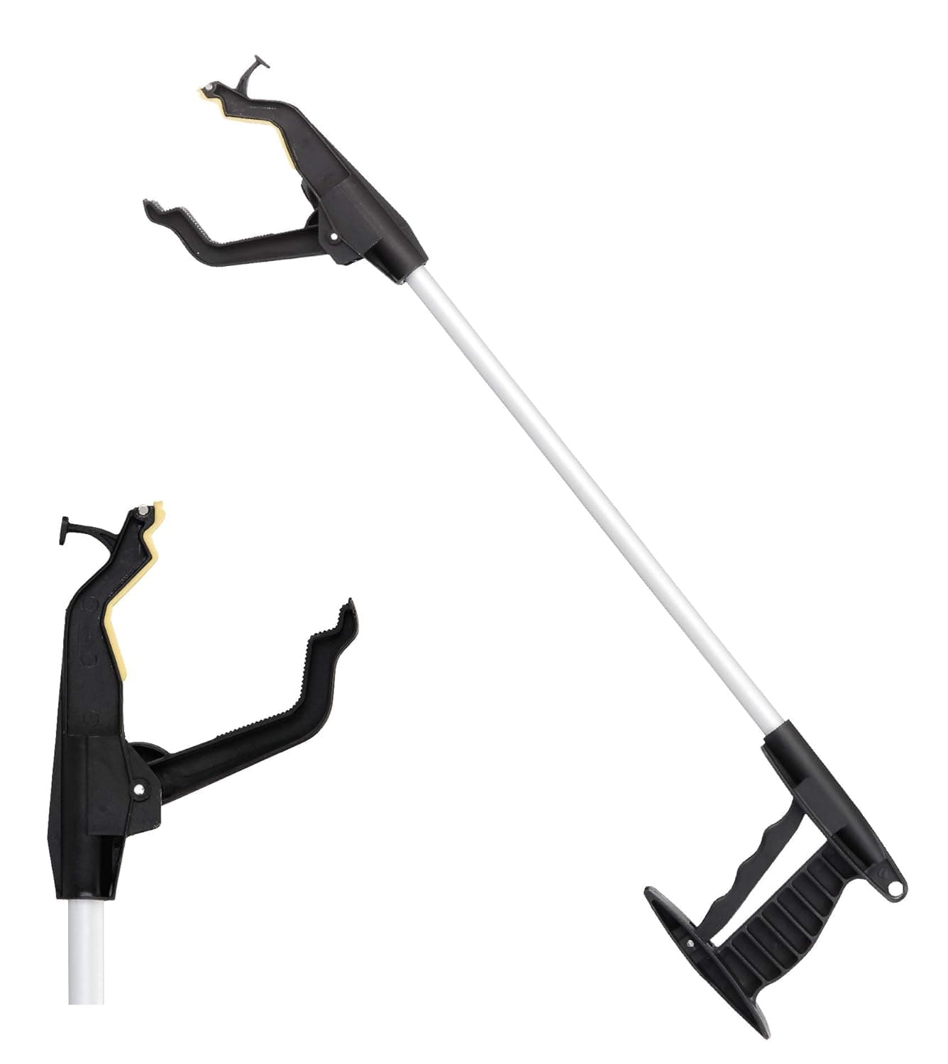 NOVA 24” Long Reacher, Lightweight Grabber with Wide Gripper, Hook & Magnetic Tip, Rotating Easy Grip Handle