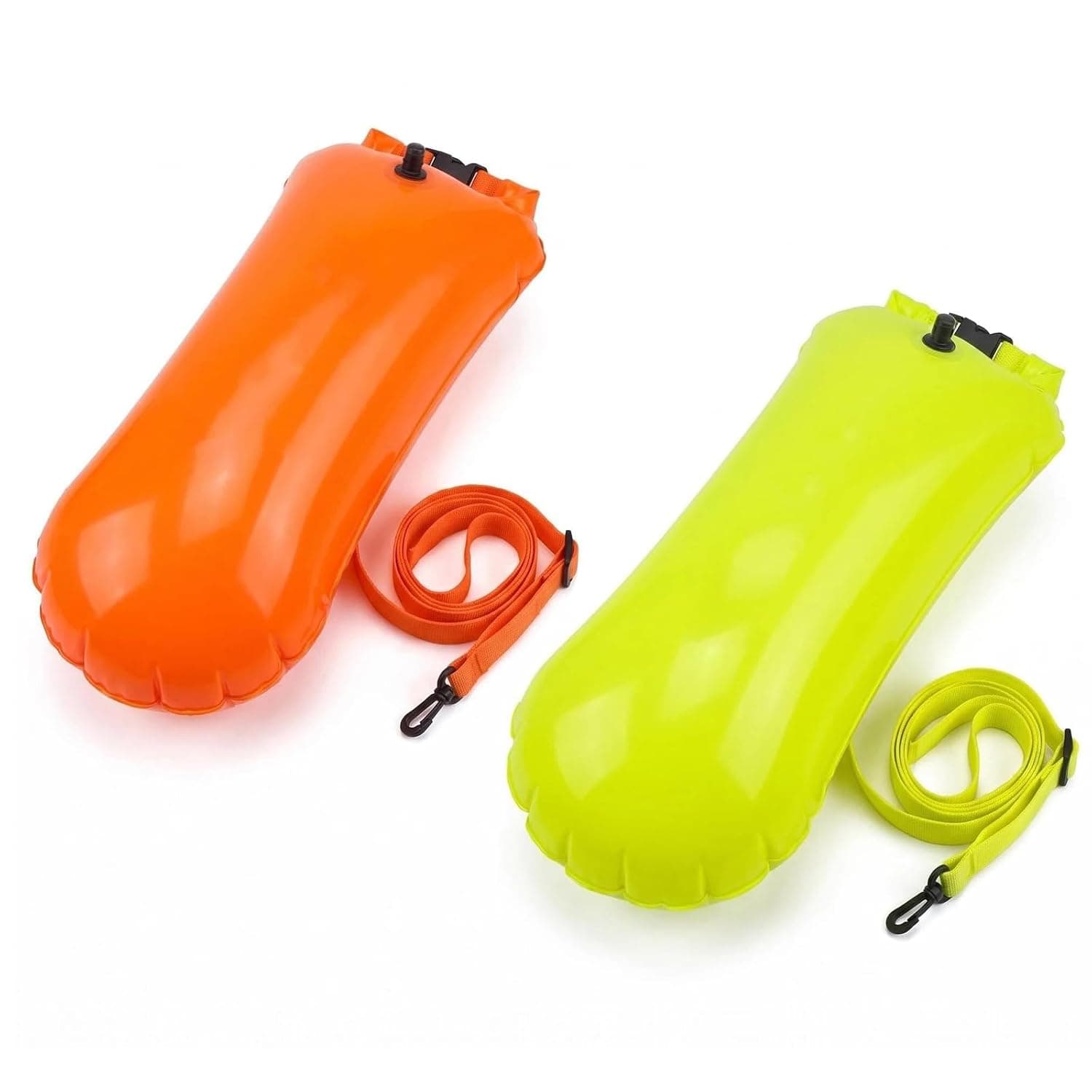 Swim Buoy,2 Pcs Waterproof Swim Buoy Inflatable Dry Bag Swim Safety Float 8 oz Ultralight Swim Float for Water Sports Open Water Swimmers Triathletes Kayakers Snorkelers