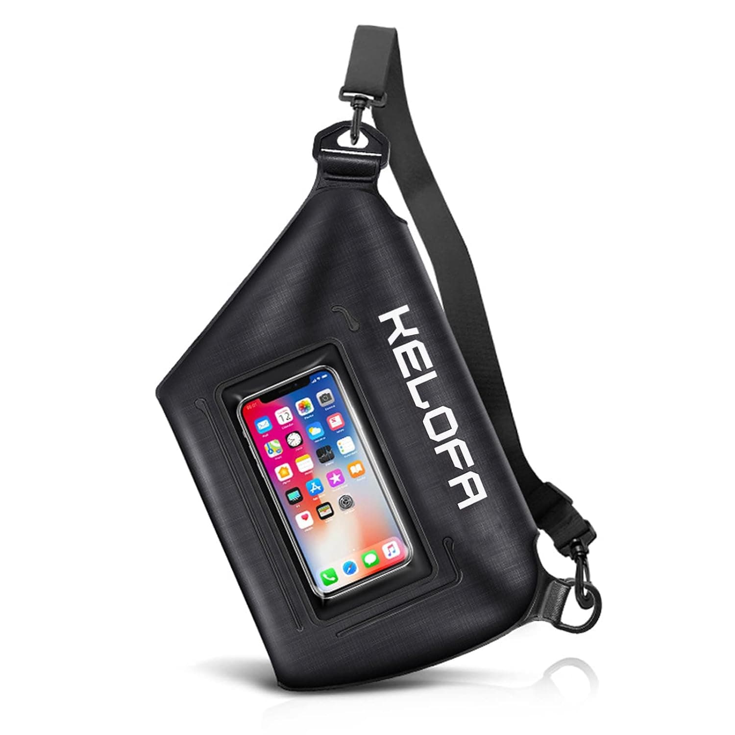Waterproof Bag, Outdoor Sport Crossbody Bag Cell Phone Dry Bag with Waist Strap, Screen Touch Sensitive Keep Your Valuables Dry Perfect for Cycling Swimming Snorkeling Boating Kayaking Beach Pool Park