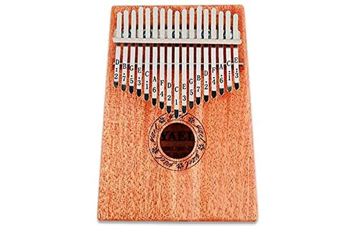Wooden 17 key Kalimba with Mahogany Portable Thumb Piano Mbira Marimba Sanza of Attached Ore Metal Tines With bag Gift idea