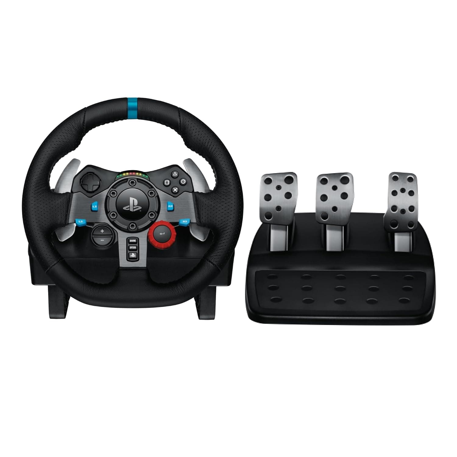 Logitech G29 Driving Force Racing Wheel and Floor Pedalsfor PS5, PS4, PC, Mac - Black - KSA Version