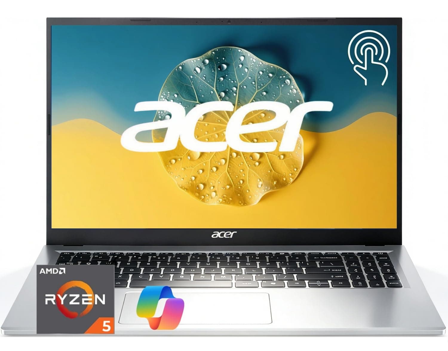Acer Aspire 3 2026 Touchscreen Laptop | AMD Ryzen 5 7520U CPU(beat Intel i7-1165G7) | 15.6" FHD Display | 16GB DDR5 RAM | 512GB SSD | Wi-Fi 6 | Windows 11 | Business, Study & Productivity