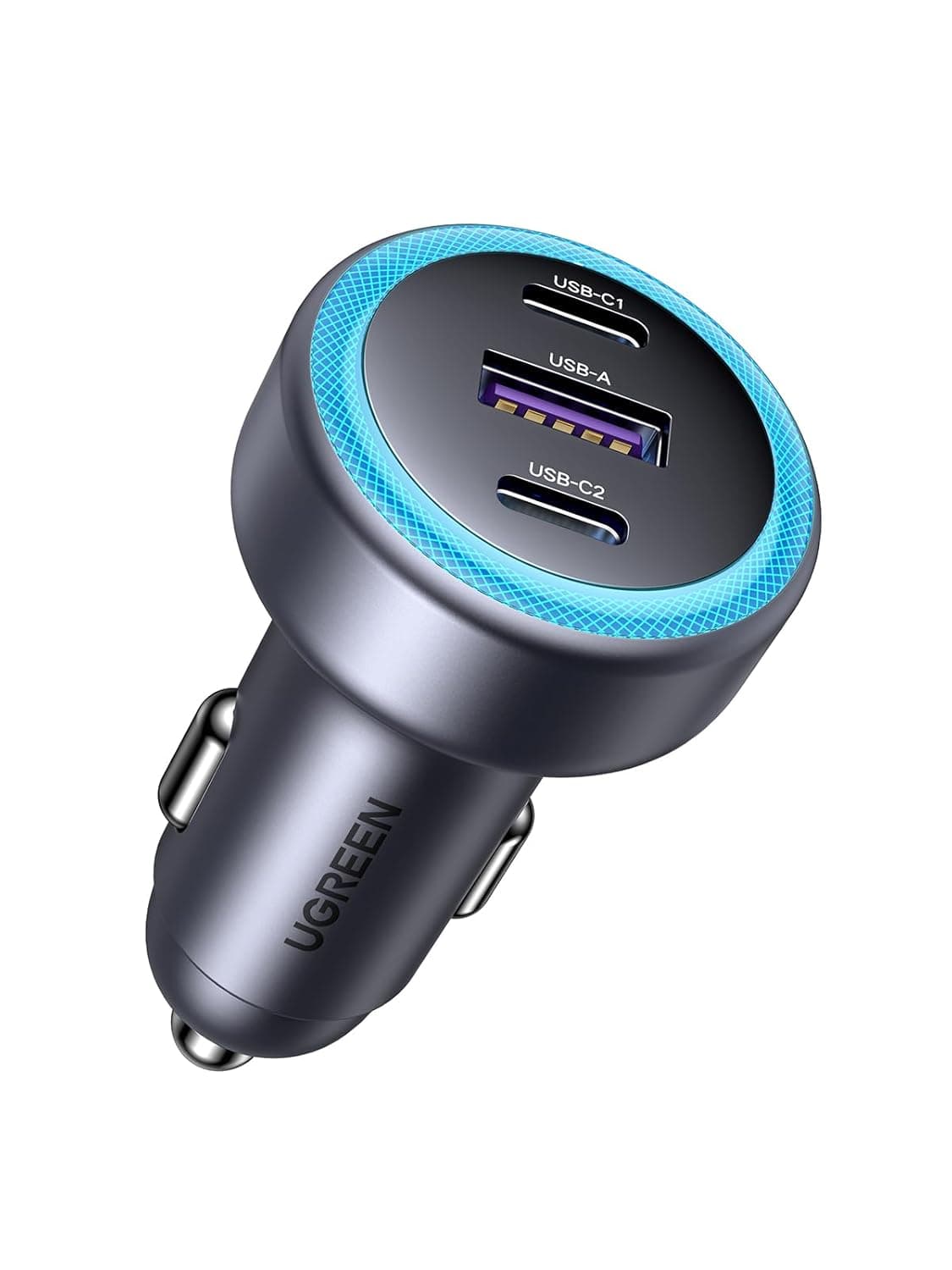 UGREEN USB C Car Charger, 30W 3-Port Type C Phone Adapter, iPhone 17 Car Charger Fast Charging, PD 3.0 30W/QC 3.0 22.5W, for iPhone 17 Series, iPhone 16/15/14, Samsung, Huawei, Xiaomi, iPad, AirPods