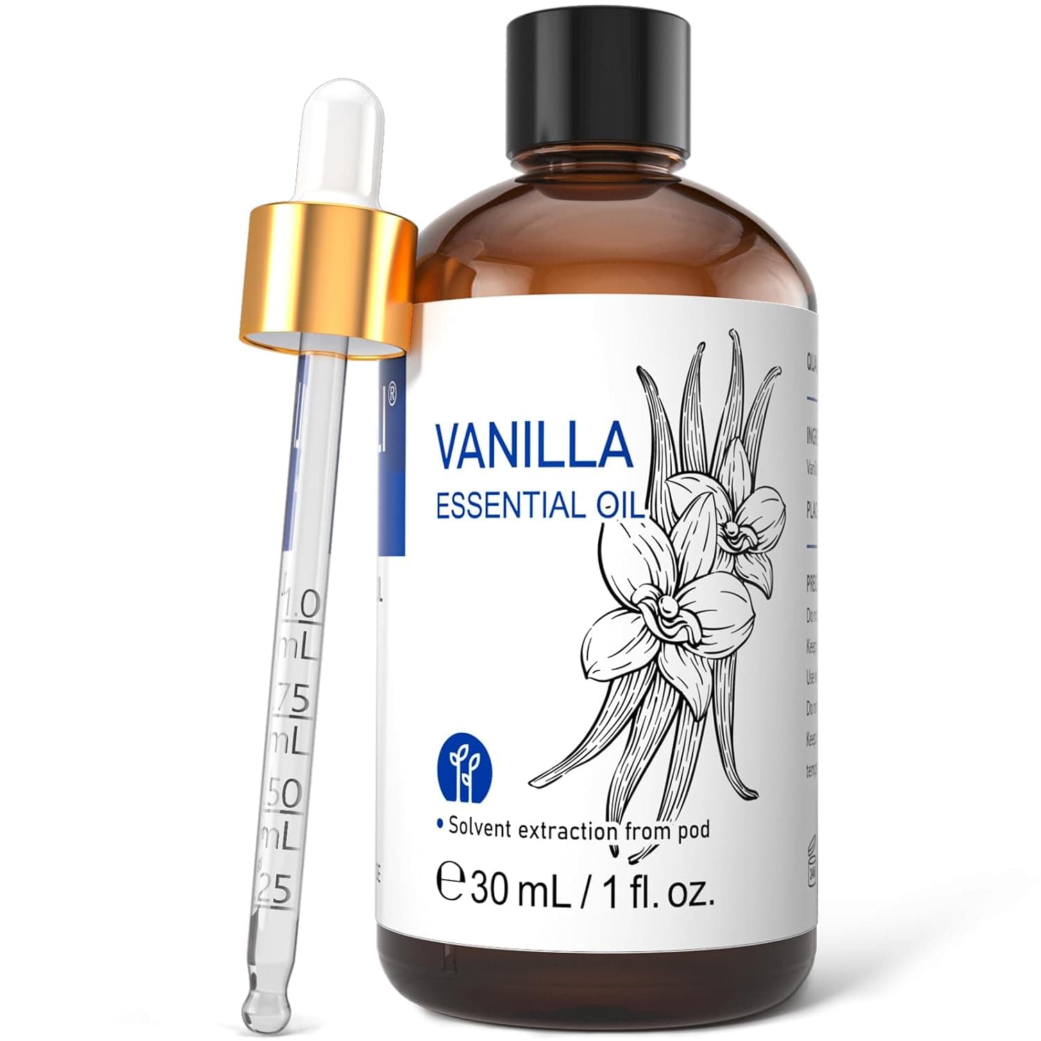 HIQILI Vanilla Essential Oil for Diffuser, Skin, Humidifier, Perfume, Candle Making 30ml (1 fl oz)