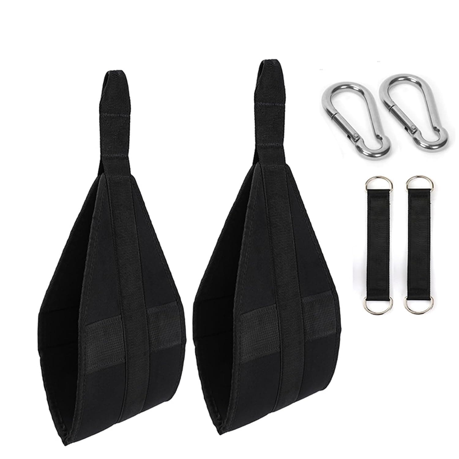 Sling Straps for Pull Up Bar, 90 cm Length, Padded Arm Support with Carabiners and Binding Straps, Black
