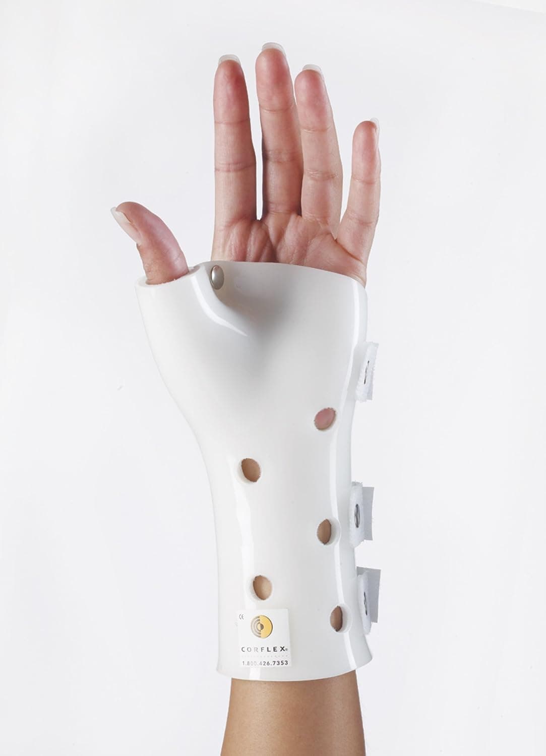 Corflex Poly Cast Wrist/Hand/Thumb Orthosis (white) Large Right 8-9"