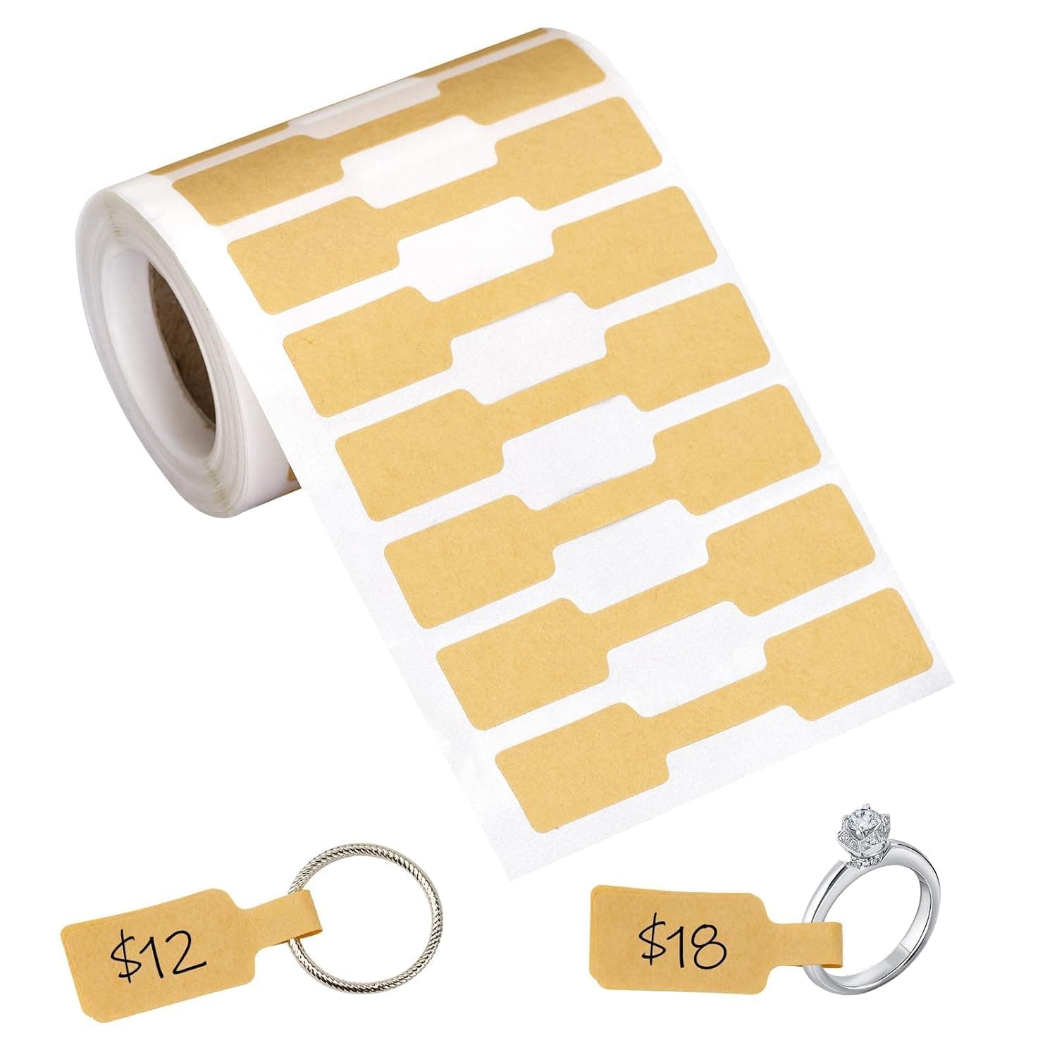 Bukela 500 Pcs Jewelry Price Tag Stickers, Price Tags for Labeling, Price Stickers for Jewelry Display