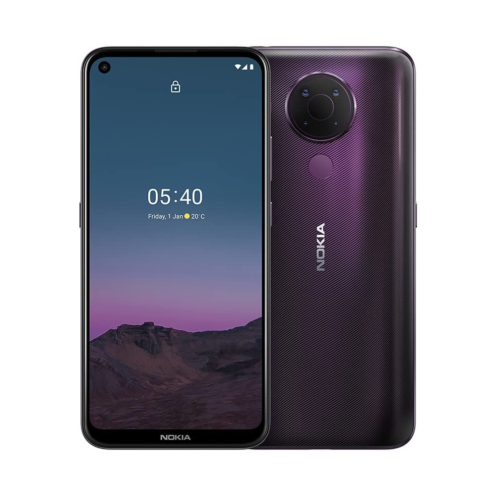 Nokia 5.4 4G Dual Sim Smartphone with a 6.39” HD+ screen, 4GB RAM, 128GB ROM, 48MP Quad camera, Qualcomm Snapdragon 662, 2-day battery and Android upgrades - Dusk