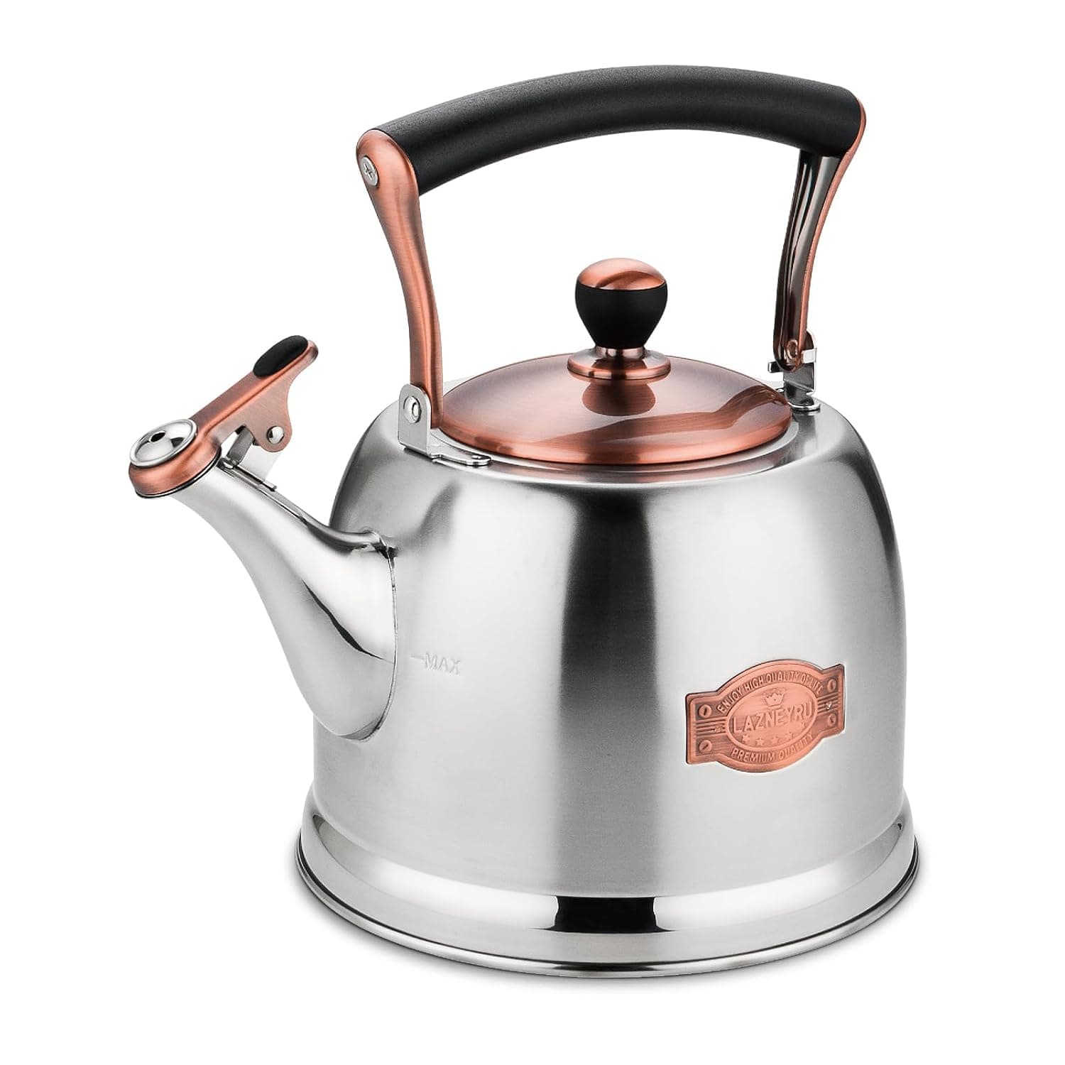3 Steel Camping Kettle Tea in Teapot with Handle Induction Hob Gas Stove Whistling Kitchen