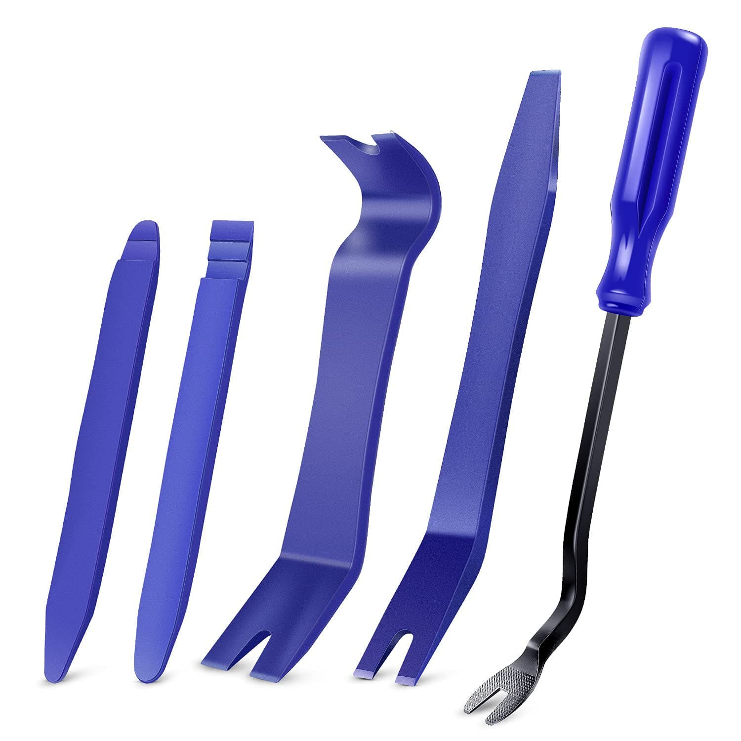 5PCS Pry Off Removal Tool Car Blue Set, Fastener Removal Tool Car Tool - Easy to Remove Car Stereo, Door Panel, Fastener, Mold, Dashboard