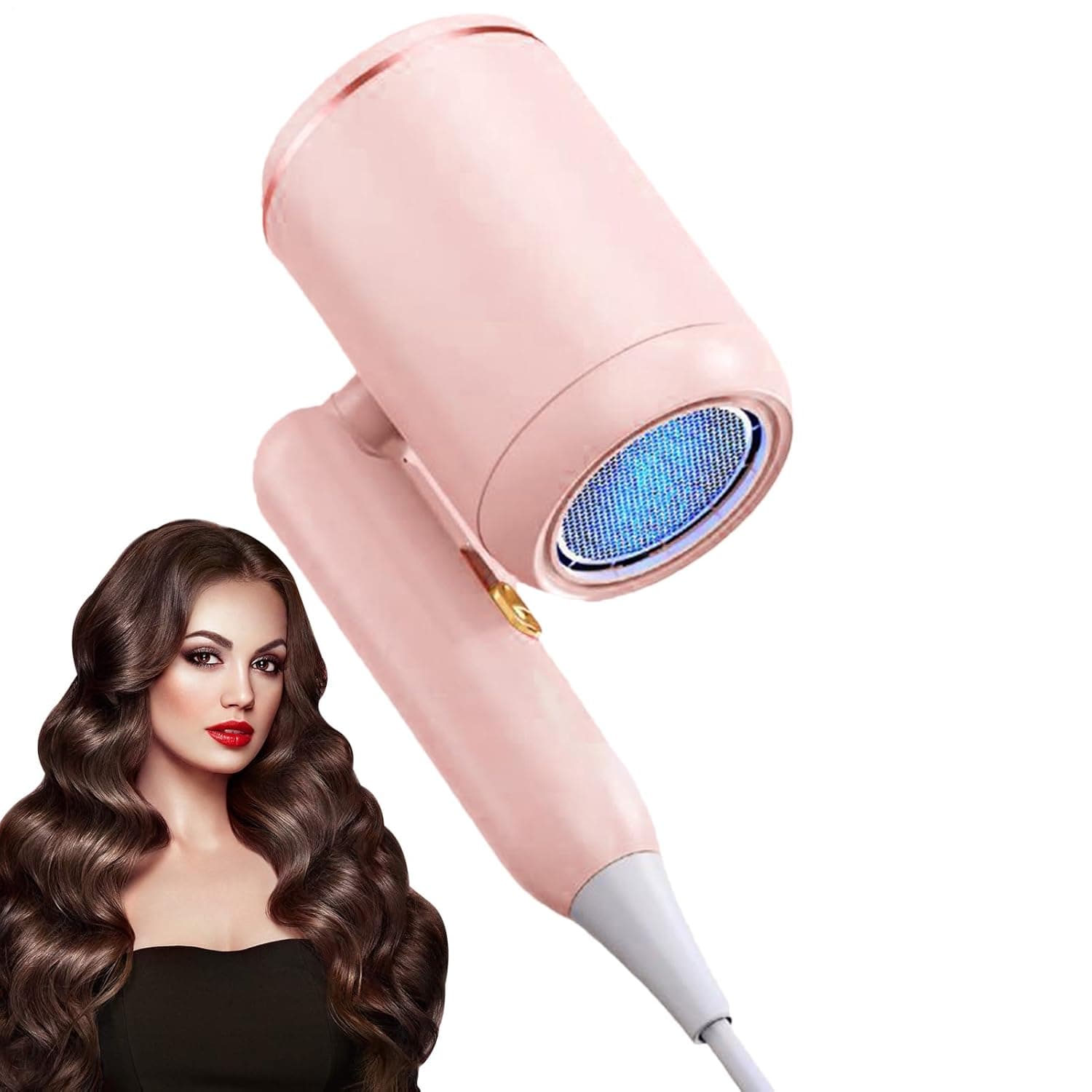 مجفف شعر - مجفف عالي السرعة قابل للطي - منفاخ شعر لتصفيف الشعر للنساء والرجال، للمنزل والسفر وصالون التجميل والعطلات والفندق والشقة