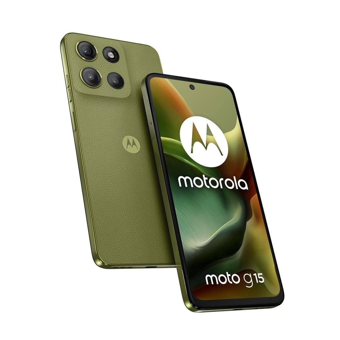 Motorola Moto G15 Dual-SIM 128GB ROM + 4GB RAM (GSM Only | No CDMA) Factory Unlocked 4G/LTE Smartphone (Iguana Green) - International Version