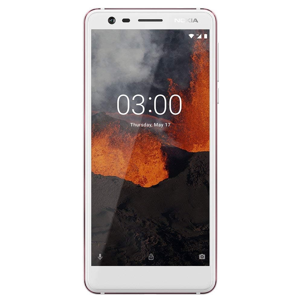 Nokia 3.1 Single-SIM 16GB ROM + 2GB RAM (Only GSM | No CDMA) Factory Unlocked 4G/LTE Smartphone (White/Iron) - International Version