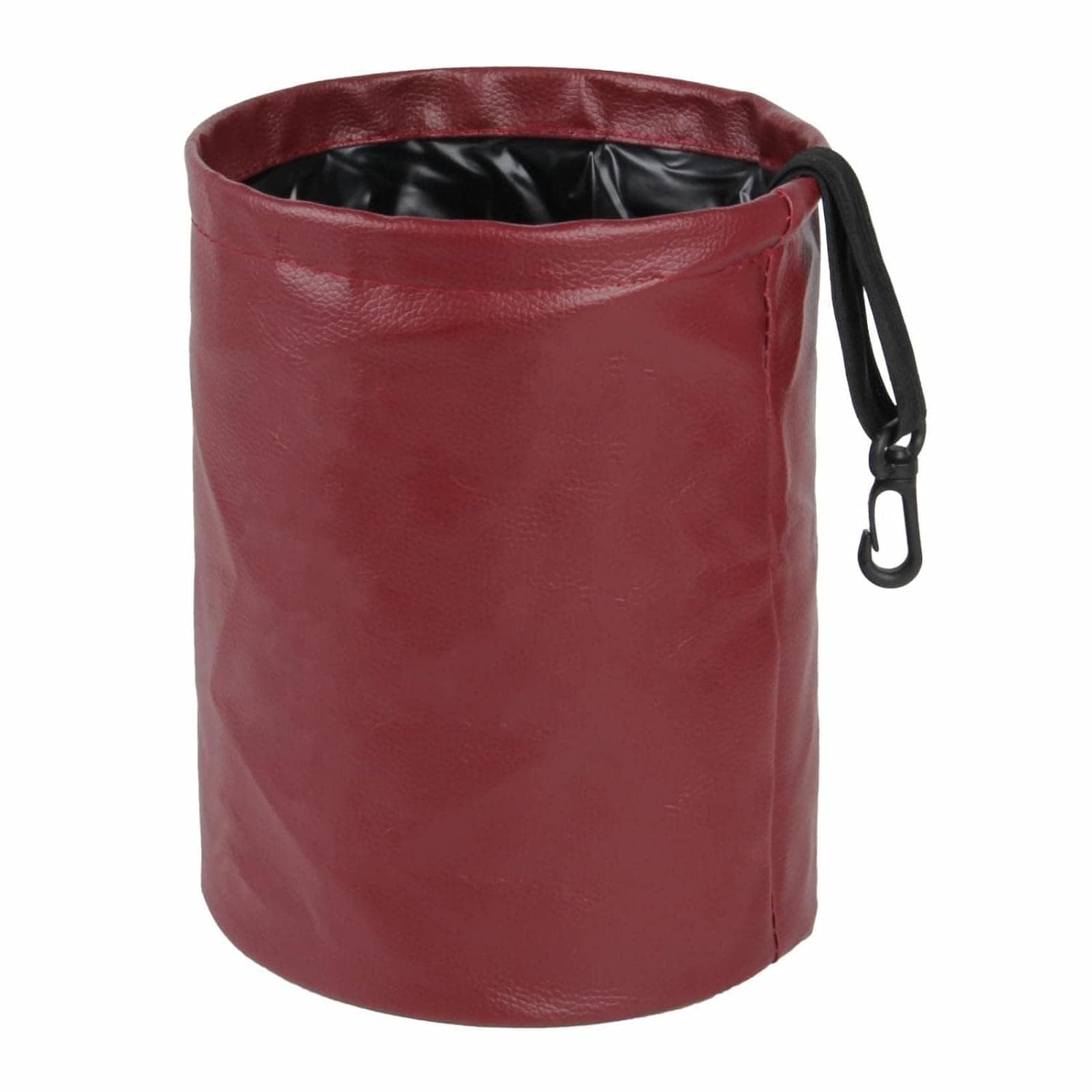 Joyzzz Car Trash Can, Waterproof and Leak-Proof PU Leather Vehicle Trash Can, Portable Collapsible Car Garbage Bag, Hanging Car Trash Bag with Adjustable Cord for Camping and Car