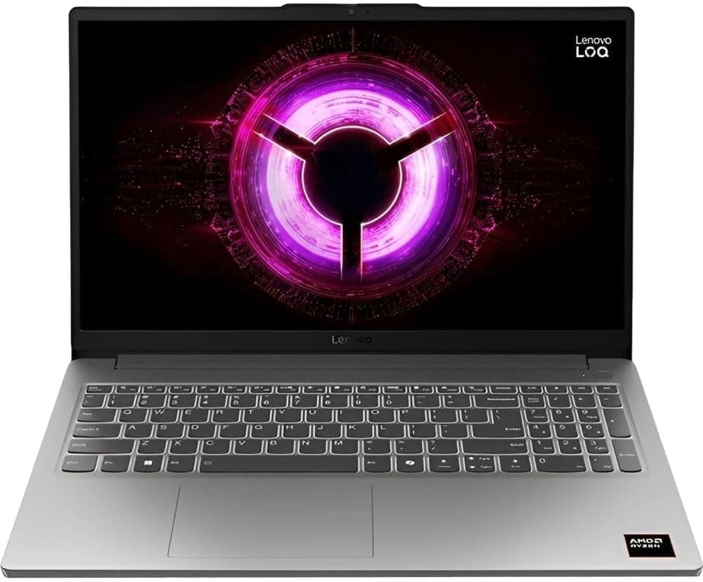 Lenovo LOQ 15ARP10E Gaming Laptop, 15.6" Full HD, AMD Ryzen 5 7535HS, 16GB DDR5 RAM, 512GB SSD, NVIDIA GeForce RTX 3050 6GB, Upgraded, Windows 11 Pro, Gray