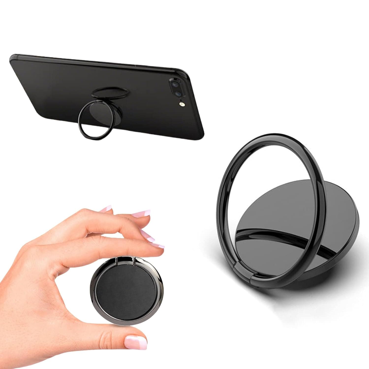 حامل جوال مغناطيسي من ميزني، حامل حلقي ماج سيف قابل للدوران 360 درجة، حامل حلقي معدني مصقول بقوة لموبايل ايفون 16 برو ماكس 15 14 13 12 او للهواتف الذكية التي تعمل بنظام اندرويد