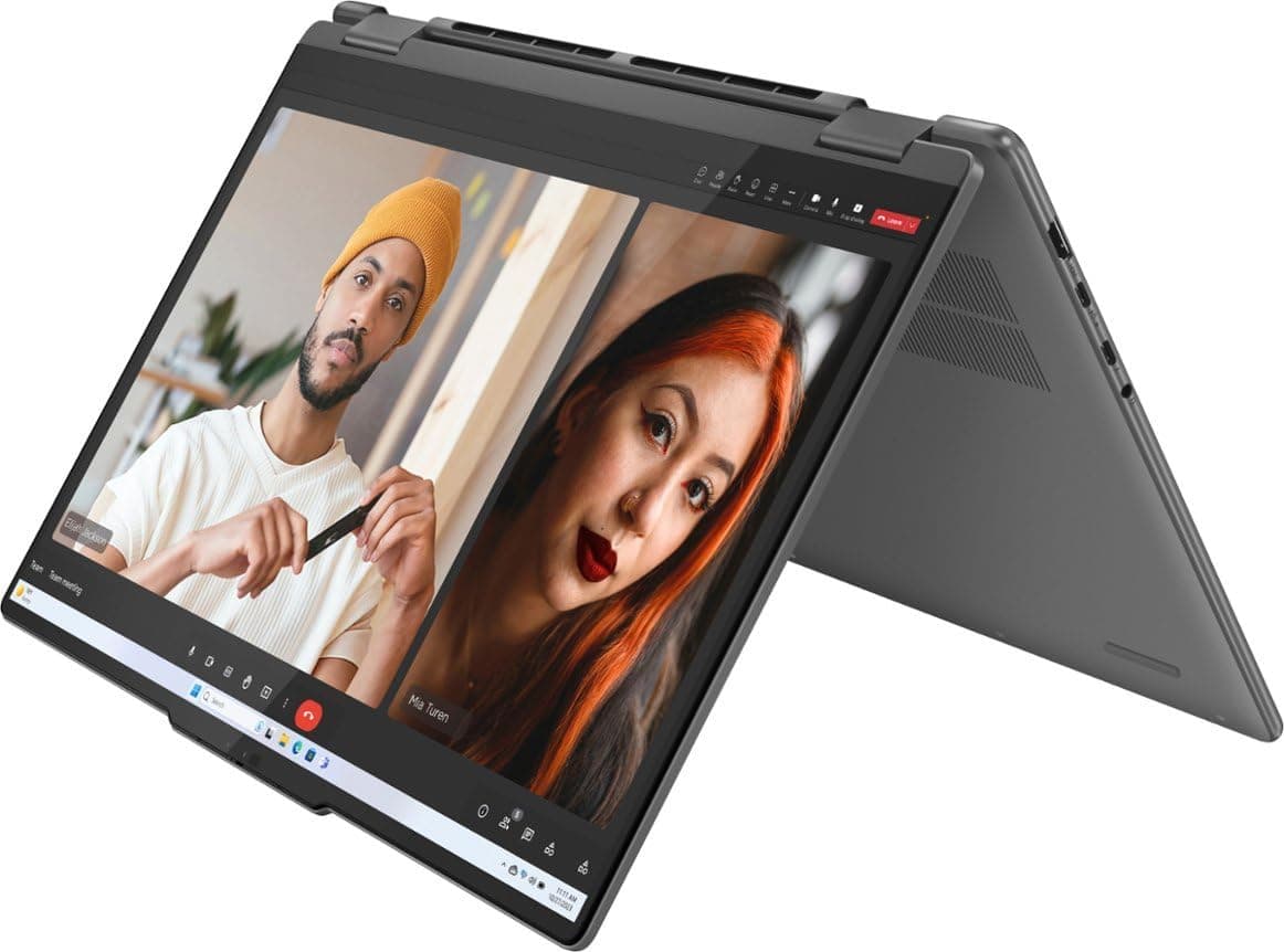 2022 LENOVO Yoga 7i 2-in-1 Laptop 16" 2.5K Touchscreen Intel EVO Platform 12th Core i7-1260P Iris Xe Graphics 16GB LPDDR5 1TB SSD WiFi 6E Thunderblt4 HDMI Backlit Fingerprint Windows 11 w/ RE USB