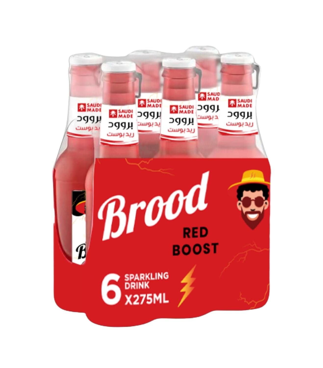 Brood Red Boost - Sparkling Drink 6 x 275 ml