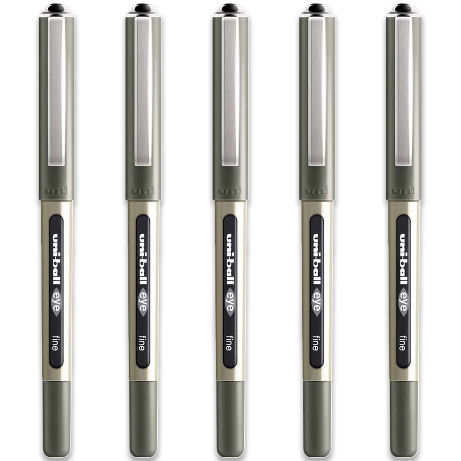Uni-Ball Eye Fine Rollerball Pen 0.7 Mm Line Ub-157 Black Pack Of 5