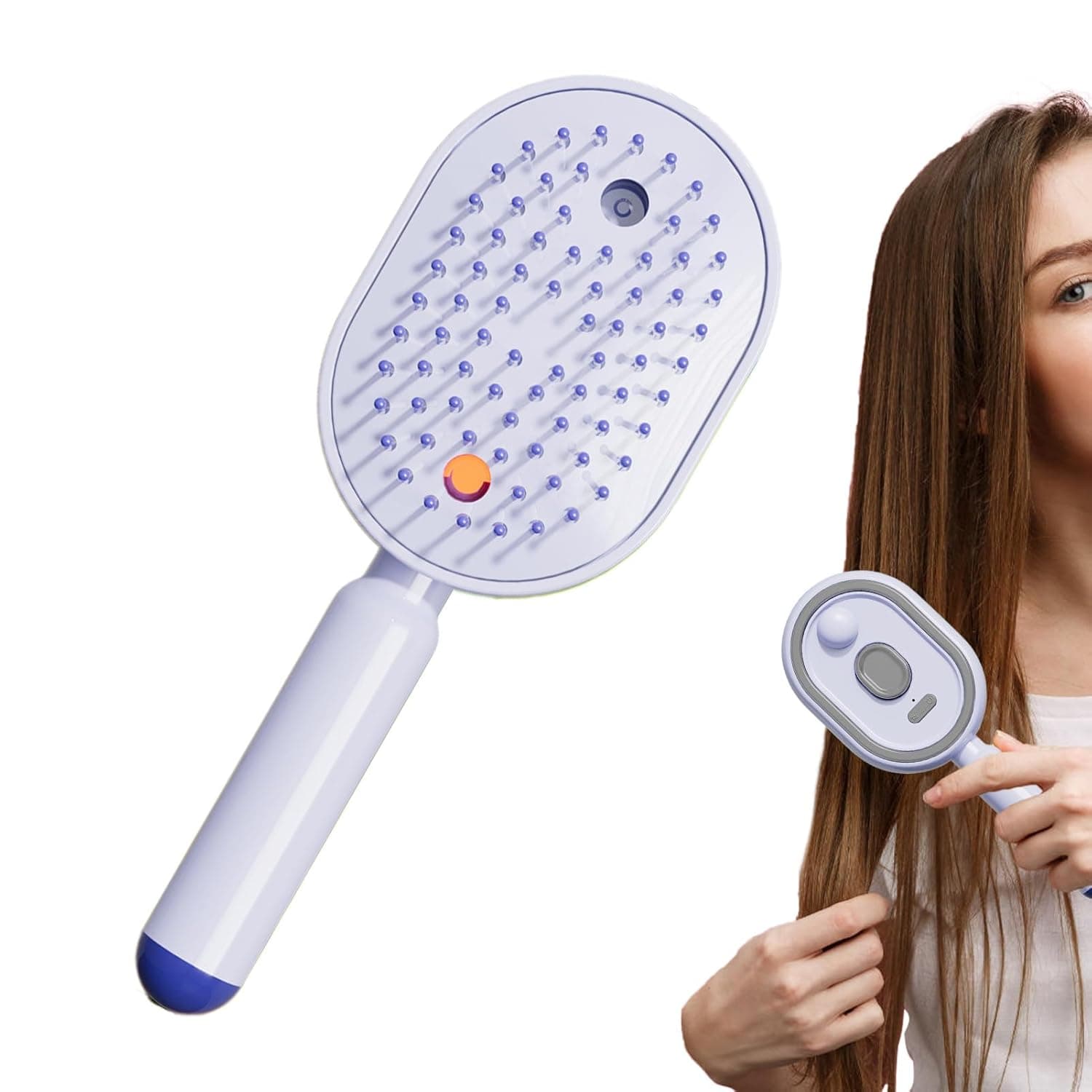 Wet Hair Brush,Vibration Comb Brushing Tool | with Red Light Electric Air Cushion Misting Hairbrush | for Girls Women Home Scalp Cleaning Gromming Styling Detangling Spa