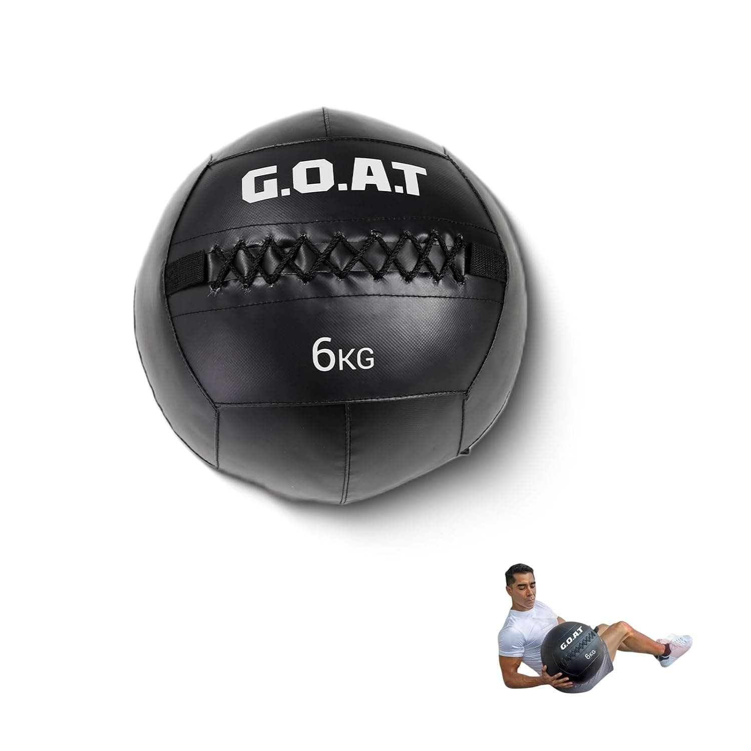 G.O.A.T Premium Wall Ball - CrossFit, Strength & Conditioning - Durable Nylon Construction with Reinforced Seams