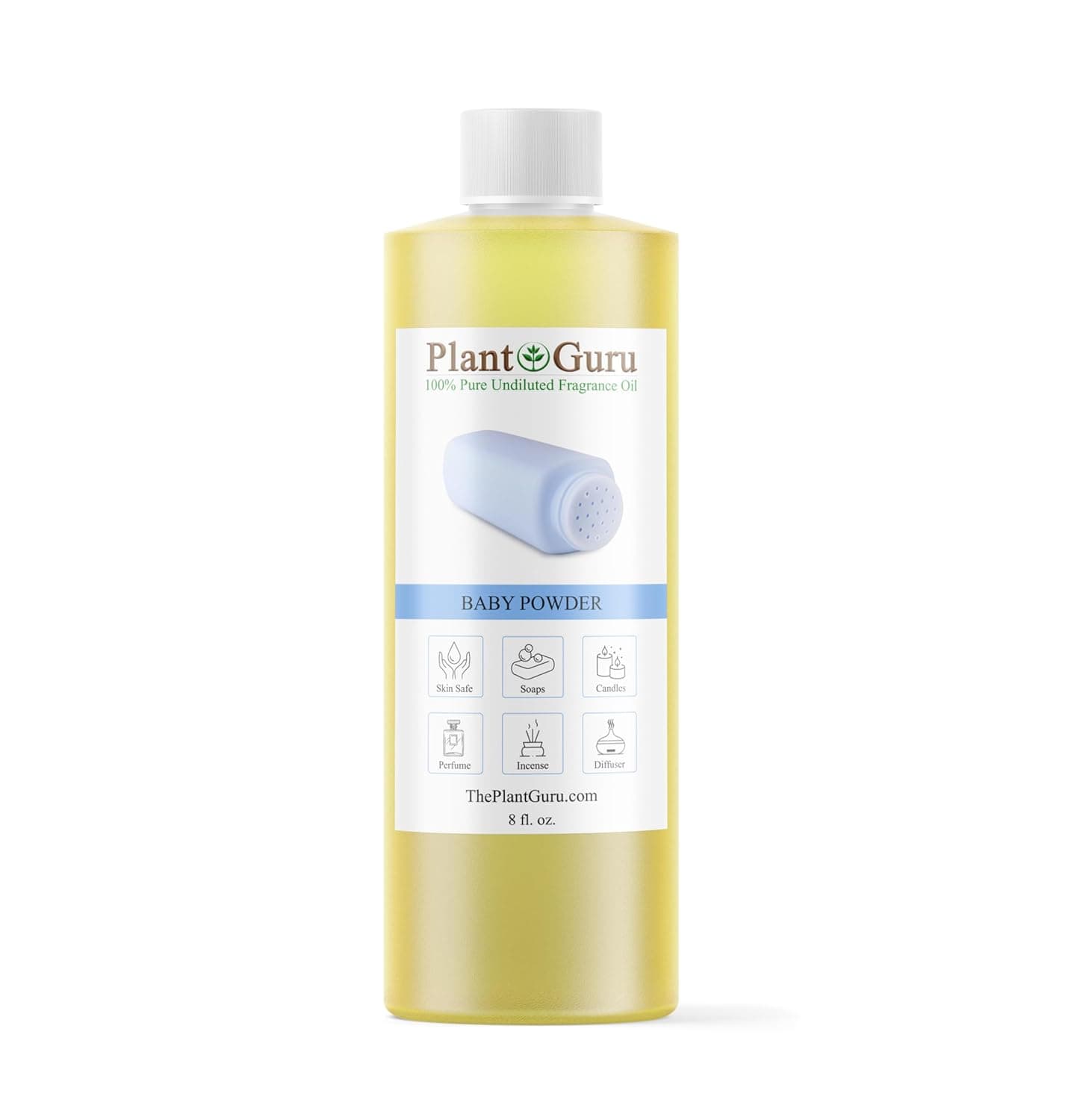 Baby Powder Fragrance Oil 8 fl. oz. Scented Oil for DIY Soap Making, Candles, Bath Bombs, Body Butters. Used in Aromatherapy Diffusers, Burners and Warmers. Great Addition to Lotions and Creams.