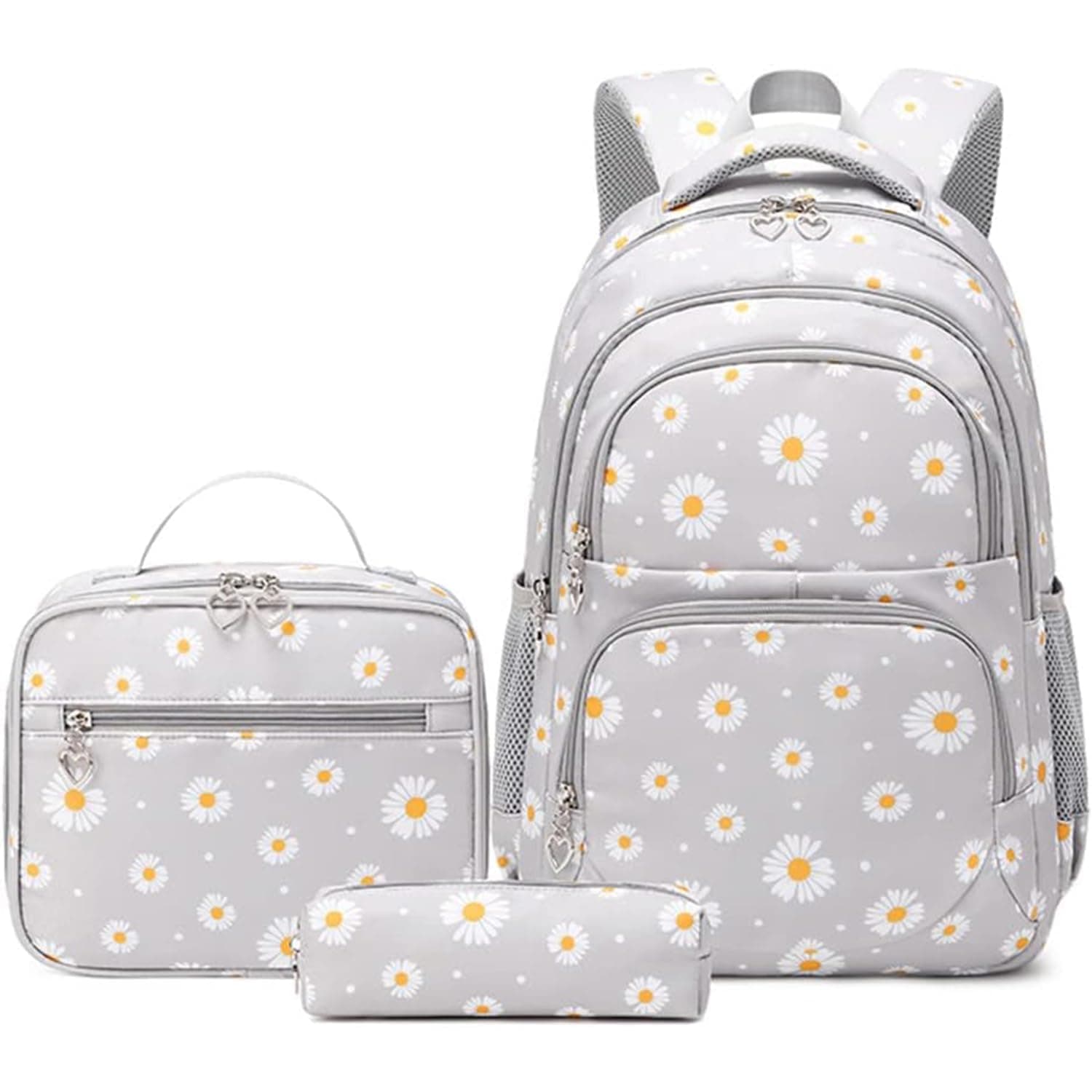 ALMEKAQUZ Children's Backpacks, 3-Piece Set: Lightweight School Bags with Lunch Bag and Pencil Case, Girls', Boys' and Elementary School Bags