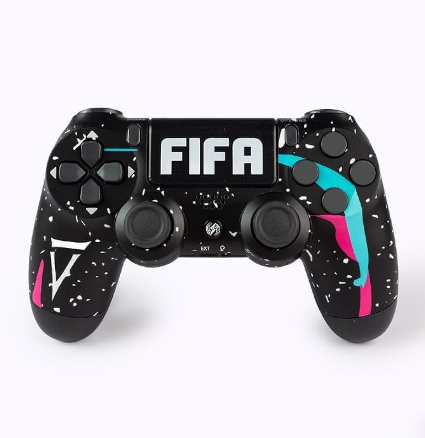 يد تحكم ألعاب فيديو من لوج إلكترونيكس موديل وايرلس كنترولر لمنصة الألعاب، لاسلكية، متوافقة مع بلايستيشن 4، مزودة بتاتش باد، باللون الأسود