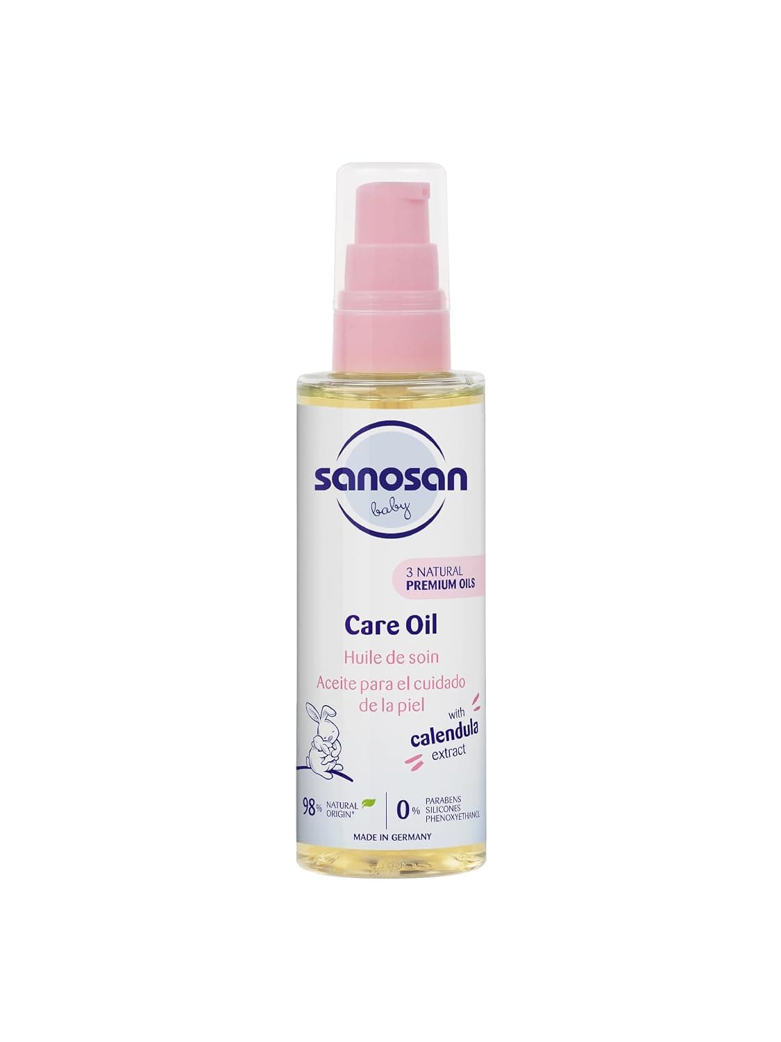 Sanosan Baby Care Oil | With Almond Oil, Organic Olive oil & Sunflower Seed Oil | Biodegradable - 100ml