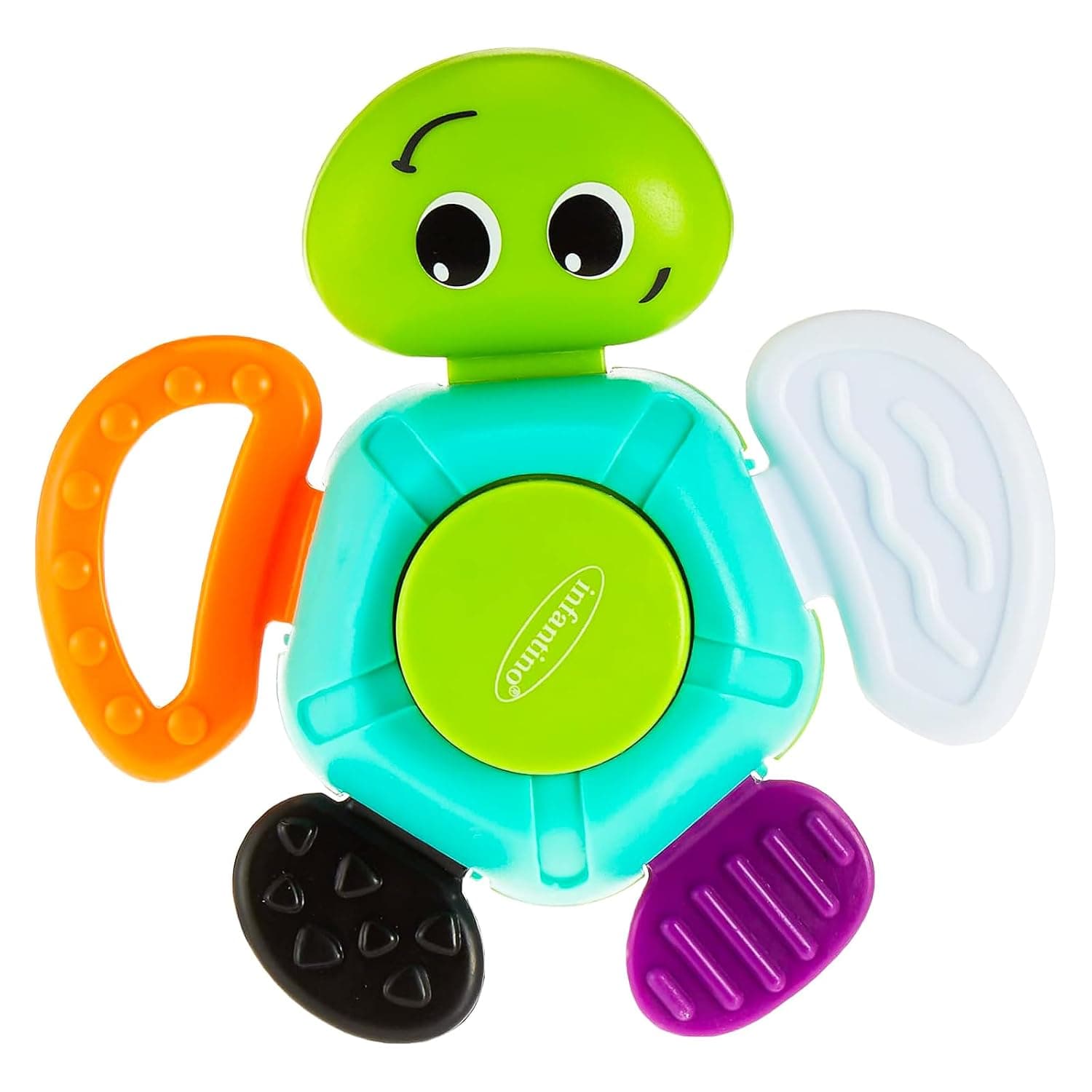 Infantino Turtle Rattle Baby Rattling Toy, Turtle Baby Rattle, 216279, Large - Assorted Colors