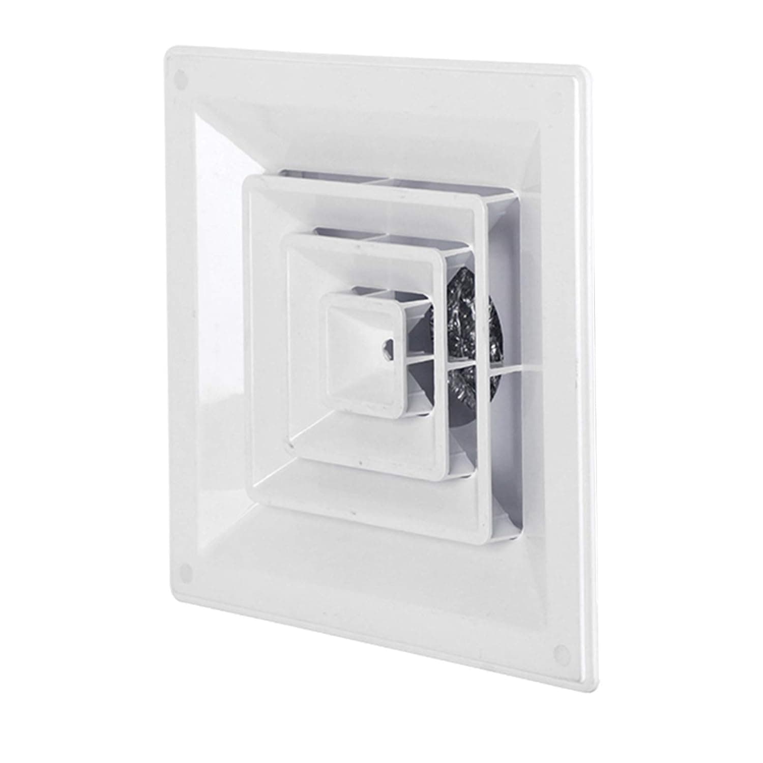 Central air conditioning square ventilation grille ABS square diffuser, Ceiling air outlet heating cover, Hot and cold air diffuser for bathroom and office Wind duct grille Containers & Storage