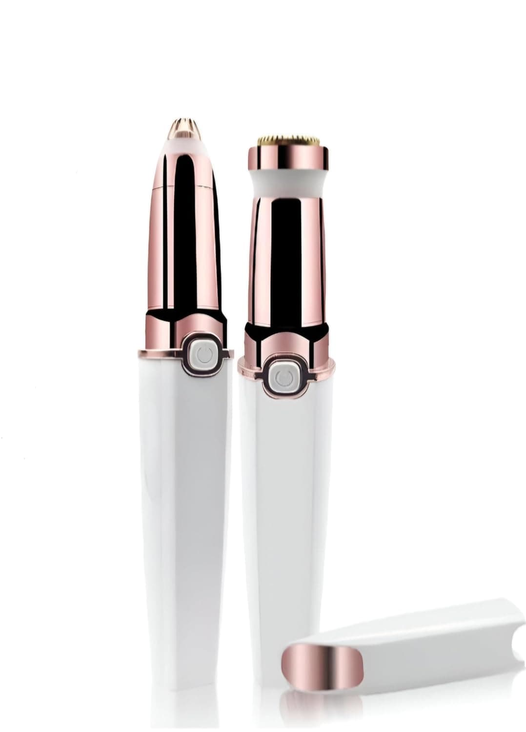 مزيل شعر الوجه وتشذيب الحواجب 2 في 1 ماكينة حلاقة كهربائية للوجه والانف والجسم لازالة الشعر بدون الم وقابلة لاعادة الشحن بمنفذ USB مع ضوء LED