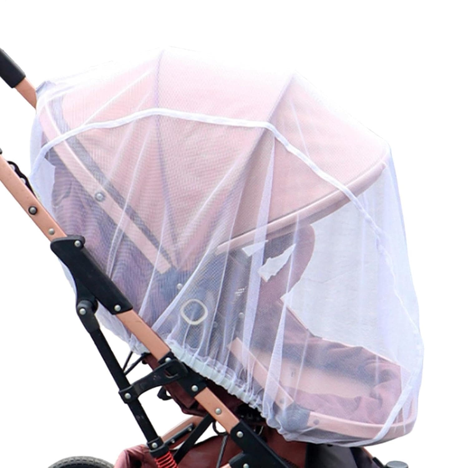 Stroller Net Cover Mesh Adjustable Breathable | Safety Fly Net Protection Cover for Camping Hiking Travel Vacation Daycare Nursery Backyard