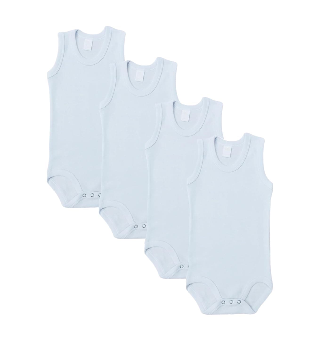 4-Pieces Bodysuit Onesies barbtoz Baby Boys Underwear Cotton 100% White