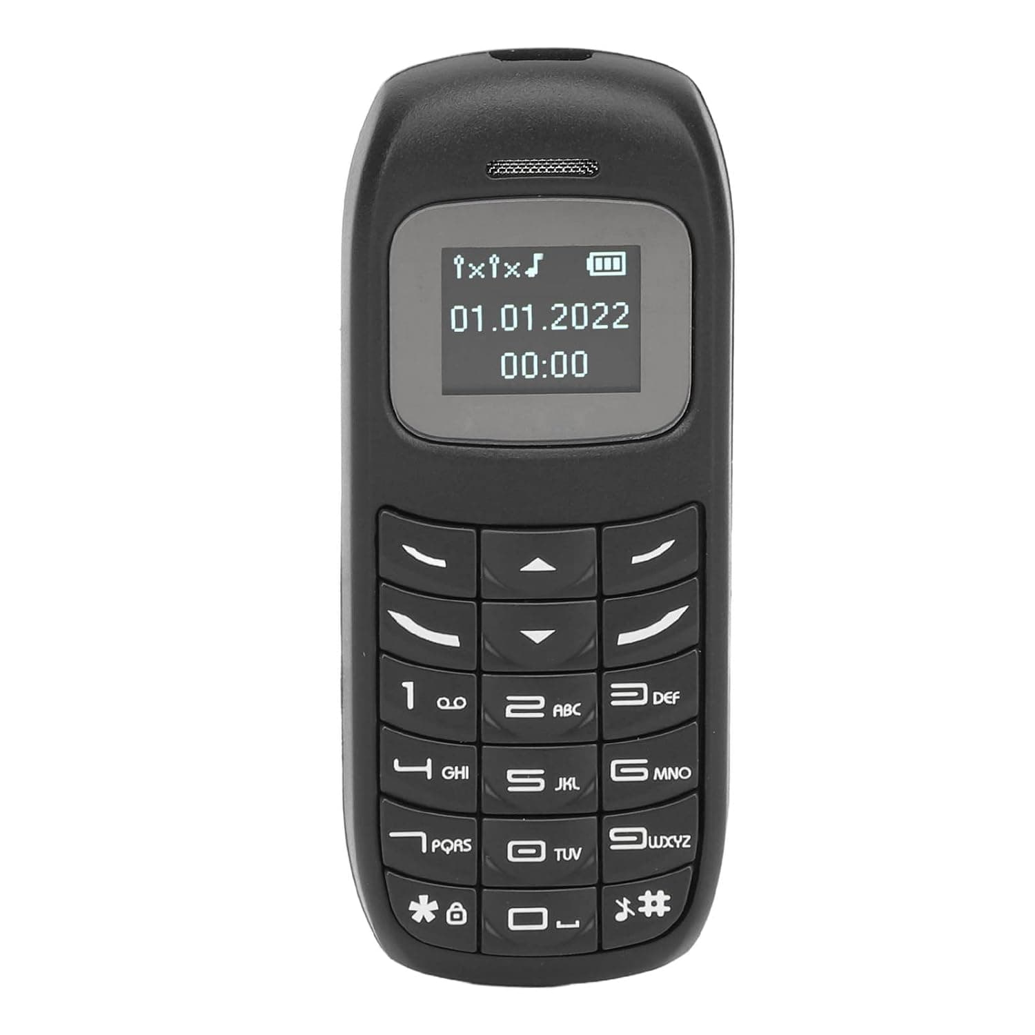 Unlocked Cell Phone, 2G Network Mini Cell Phone Clear Sound Multifunction Low Radiation Dual SIM Card Dual Standby for Students for Pregnant Woman for Calling(Black)