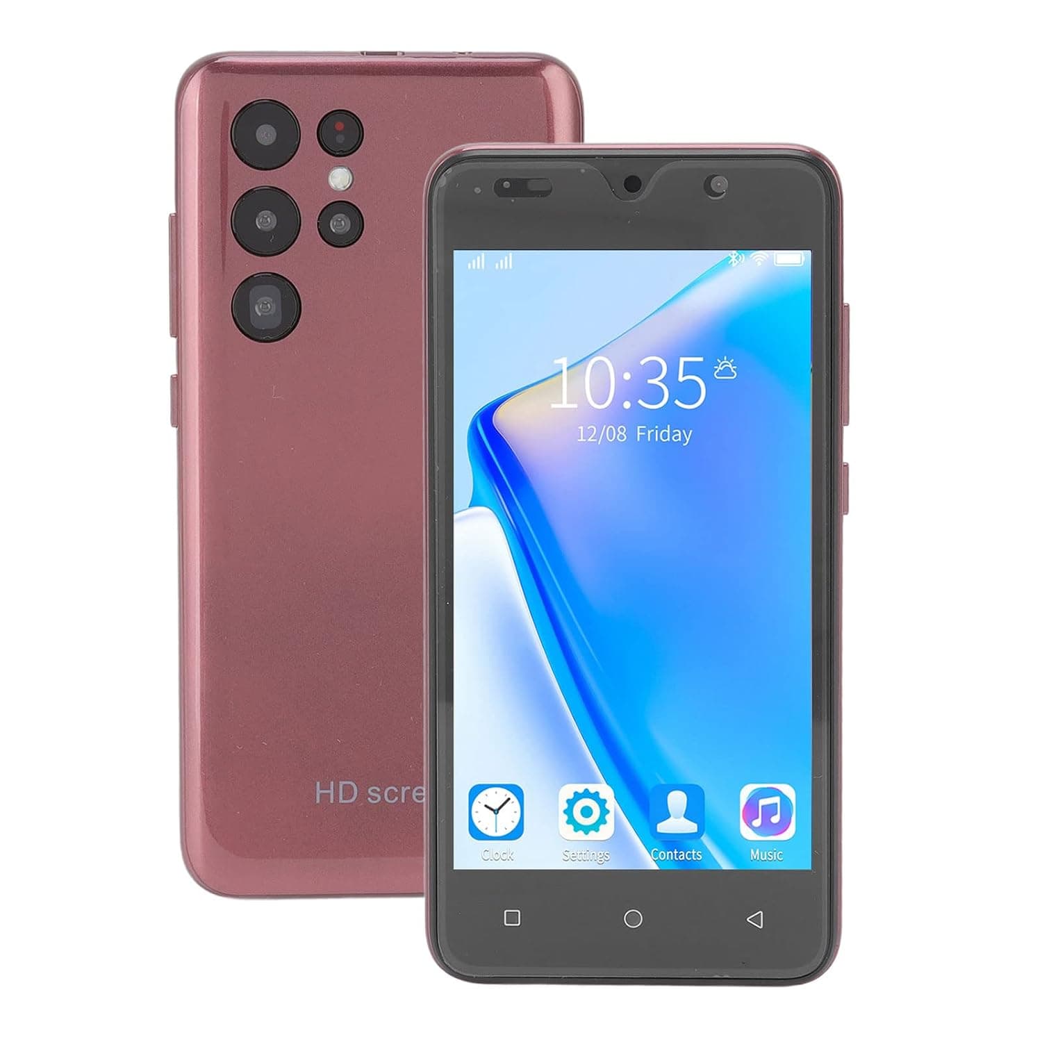 S22+ 5.0in FHD Unlocked Smartphone, RAM 1GB ROM 4GB Face ID Cellphone, 5MP Camrea Mobile Phone with WIFI, BT, FM, 2200mAh (Coffee Purple)
