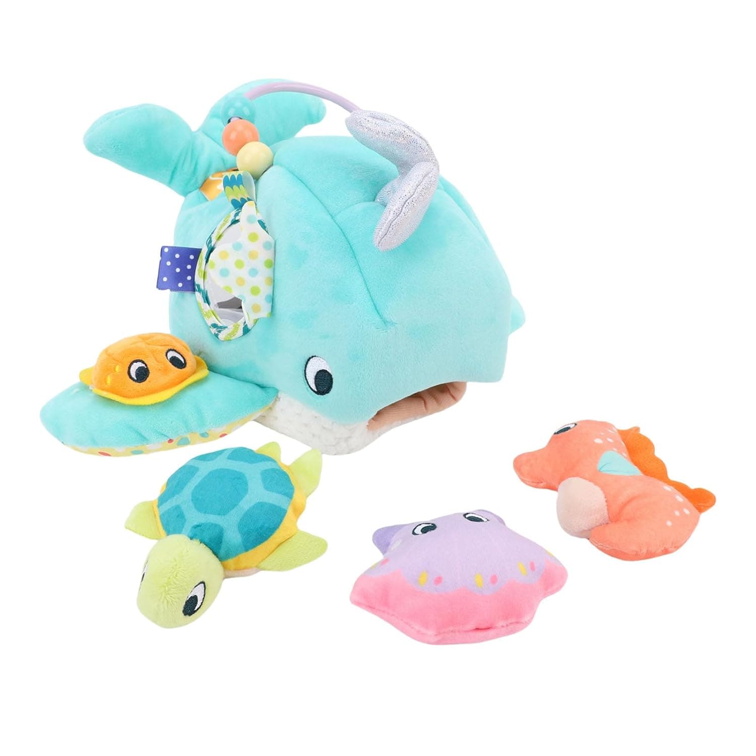 Eacam Colorful Baby Fish Toy Interactive Sensory Toy for Infants 0-3 Years Old Family Fun