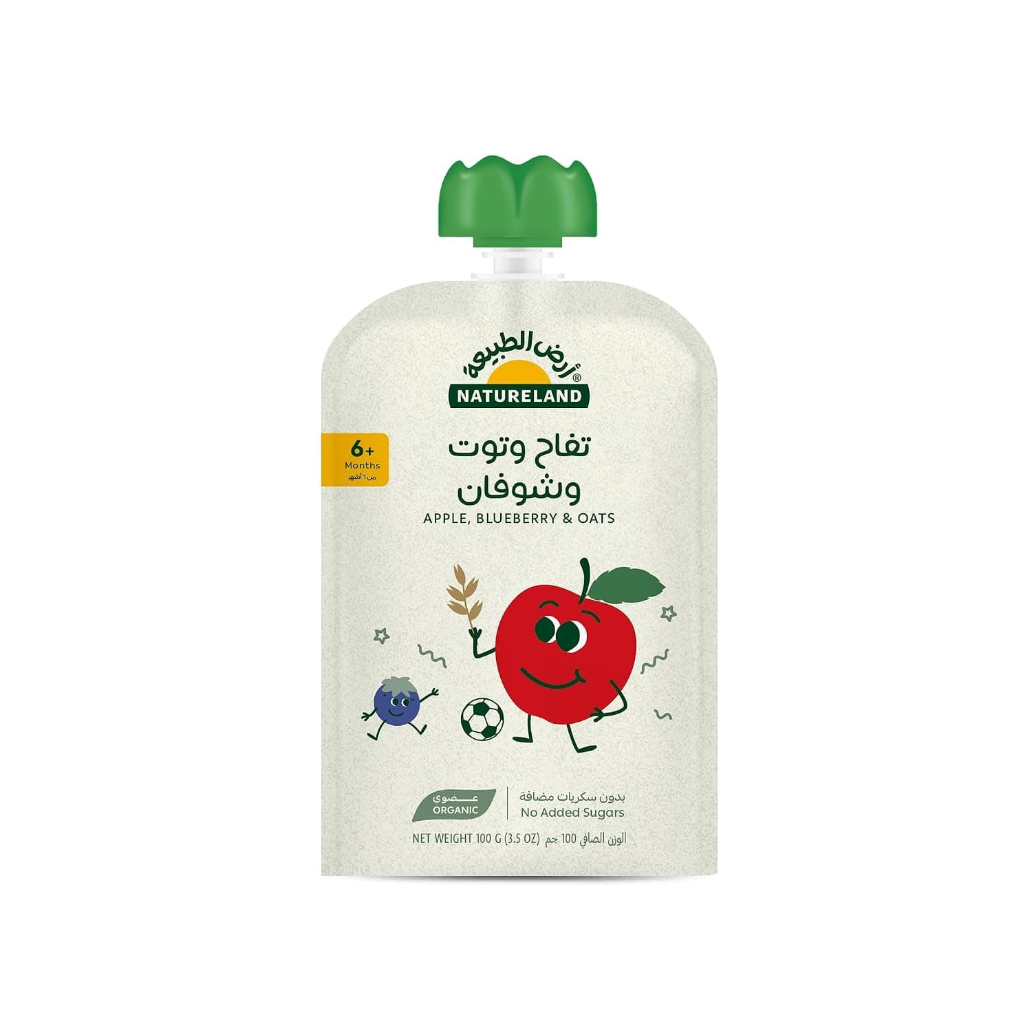 Natureland Apple Blueberry Fruit Puree with Oats 100 g
