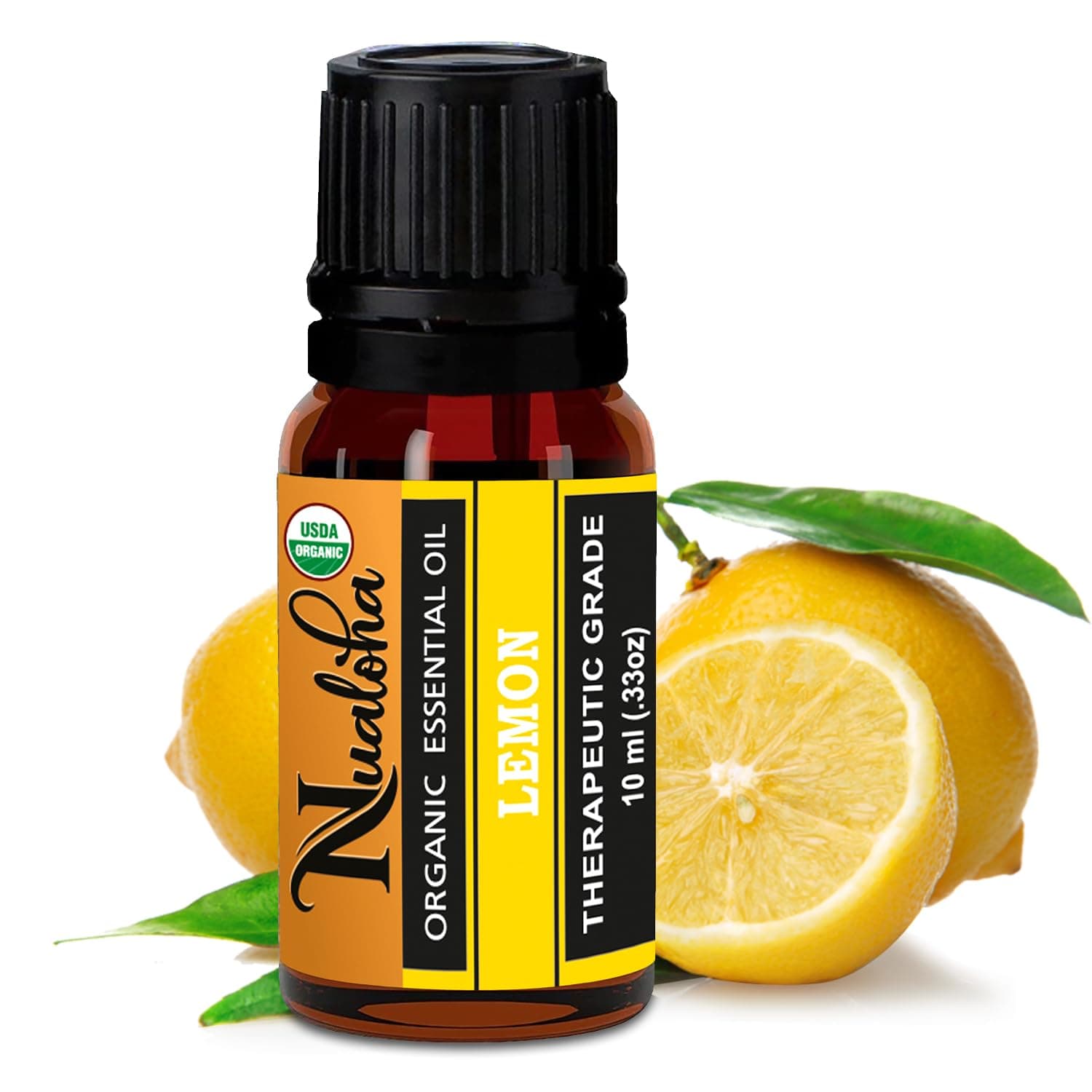 Organic Lemon Oil, 100% Pure, Natural & Undiluted Therapeutic Grade for For Skin Pigmentation, Face, Hair, Aromatherapy and Massage (10 ml)