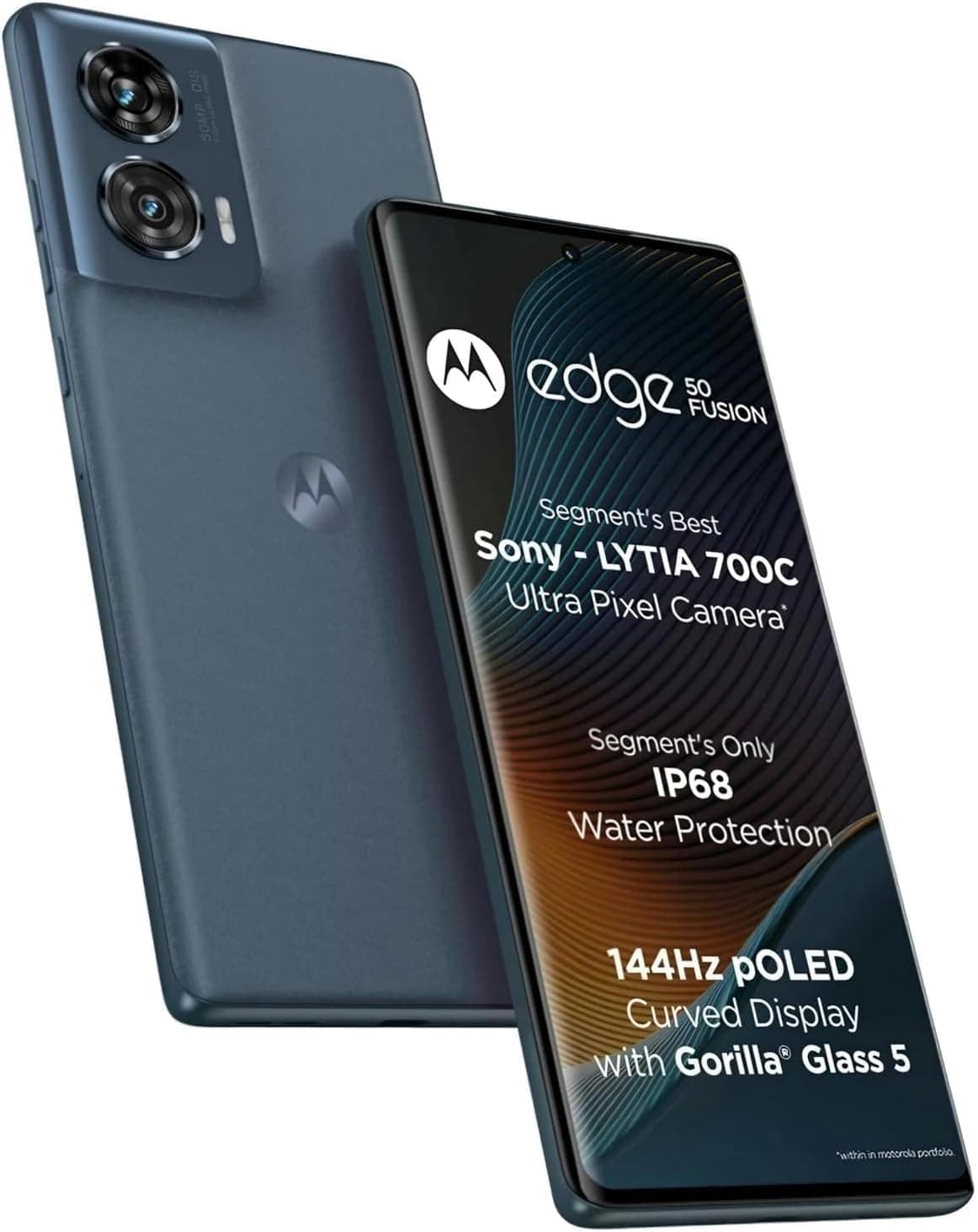 Motorola Edge 50 Fusion Dual-SIM 128GB ROM + 8GB RAM (GSM Only | No CDMA) Factory Unlocked 5G Smartphone (Forest Blue) - International Version
