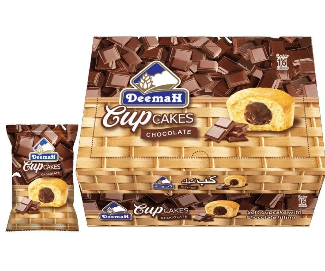 Deemah Cup Cakes Chocolate 12 X 27g