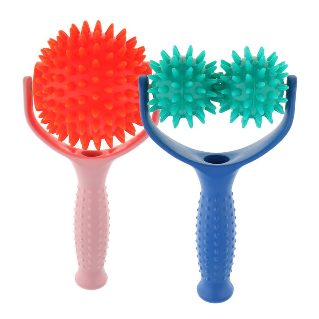 MagiDeal Set of 2 Spiky Roller Ball Massager Acupuncture Massage Ball for Relaxation Body Muscle Relaxation