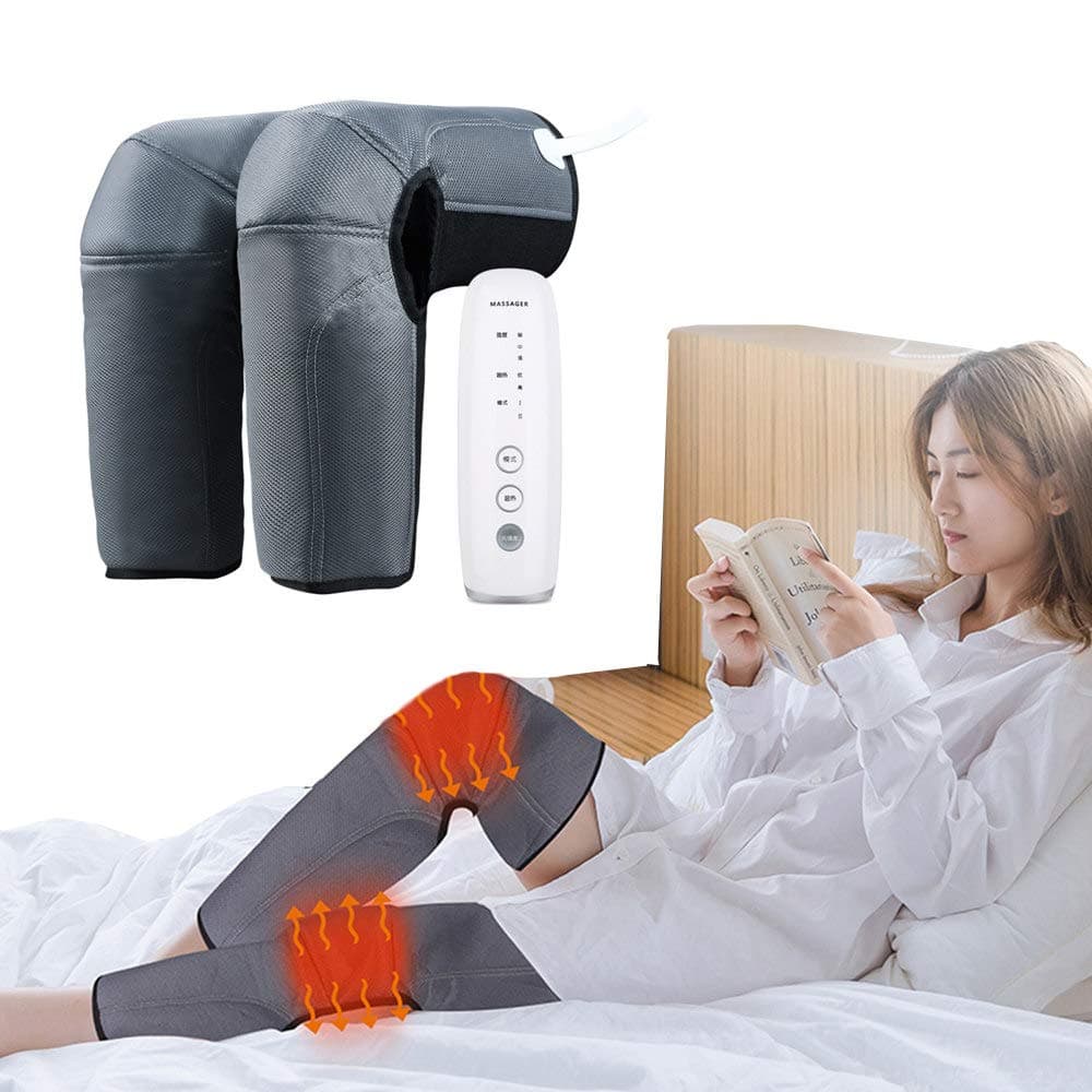 Leg Massager with Air Compression Knee and Calf Heated Massage Leg Reshaping Massage, 3 Intensities 2 Modes 2 Temperatures, for Massage and Relaxation, Gifts for Women Men Mom Dad