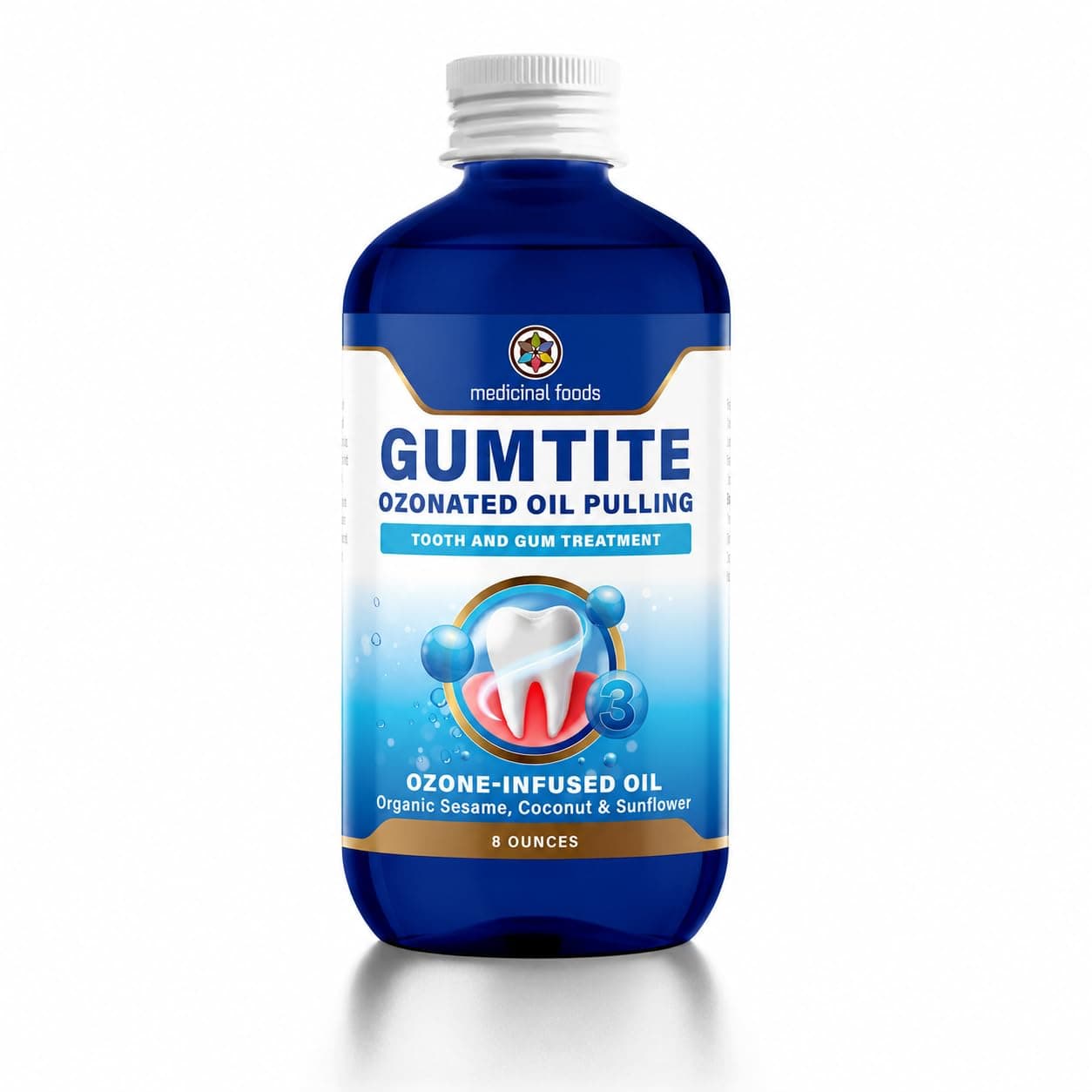 Medicinal Foods Gumtite Ozonated Mouthwash Oil | Natural Treatment for Gum Health | Oral Care | Gum Inflammation Relief | Plaque Prevention | Fight Bad Breath | Gum Repair & Dental Health